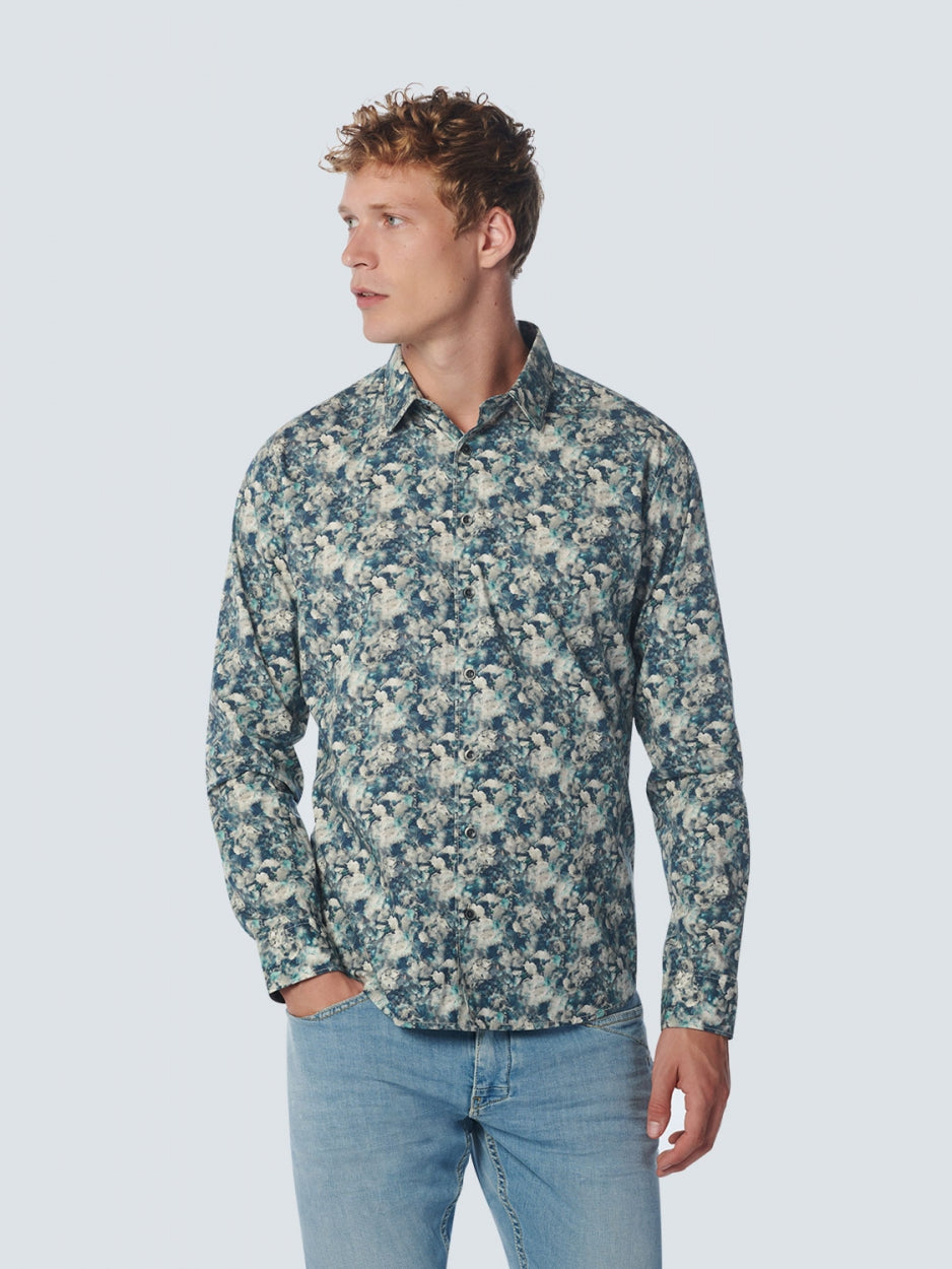 Shirt Stretch Allover Printed | Steel