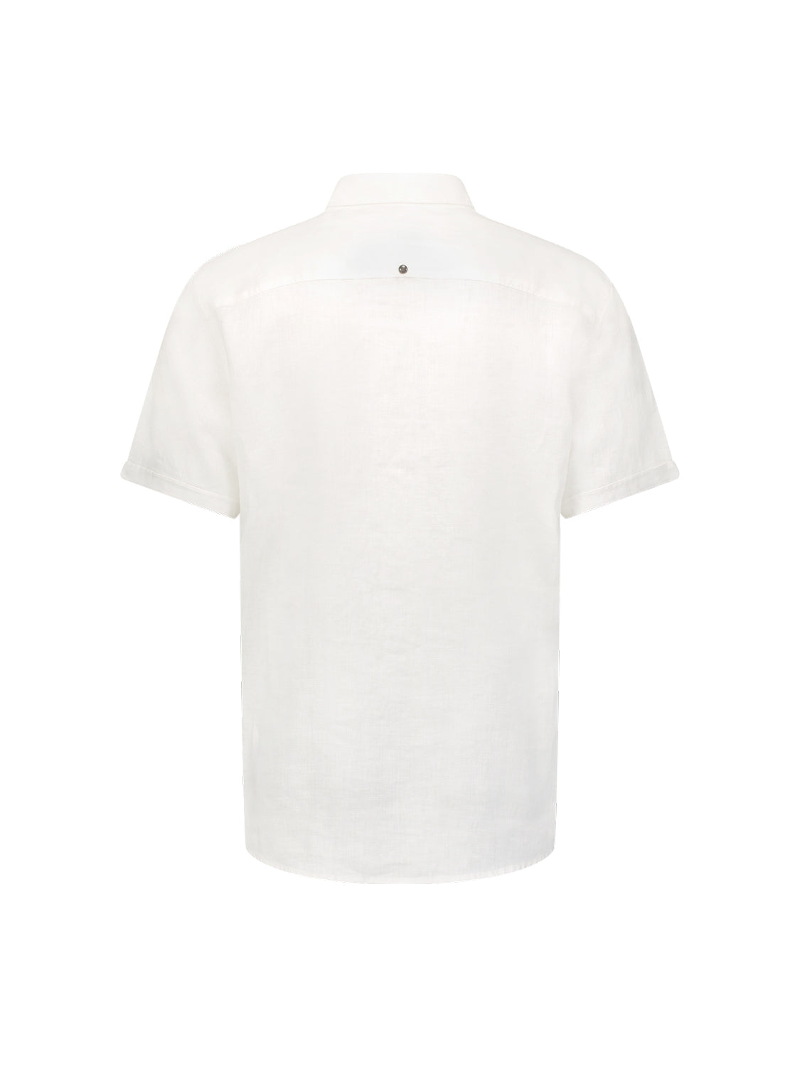 Shirt Short Sleeve Linen Solid | White