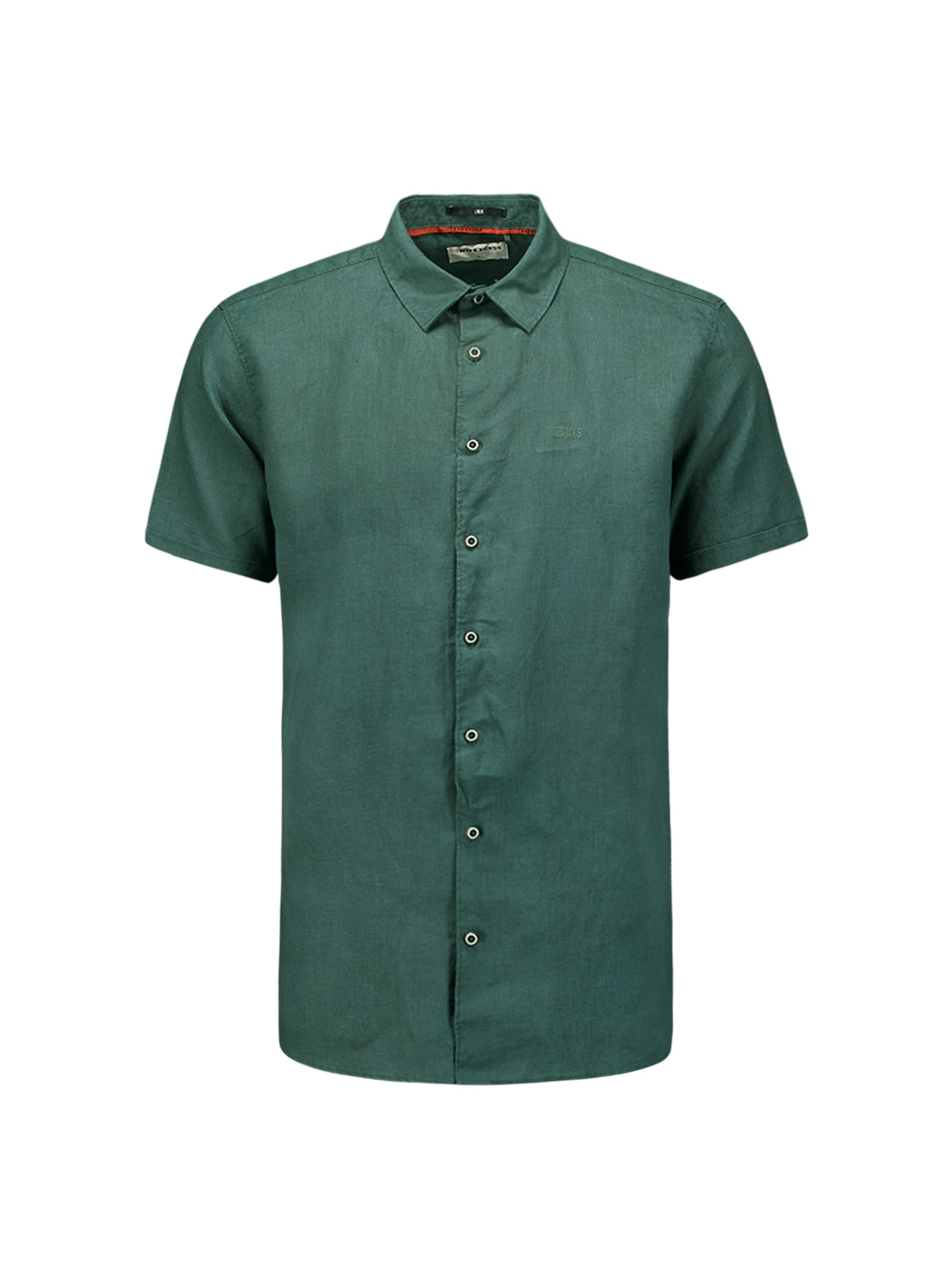 Shirt Short Sleeve Linen Solid | Steel