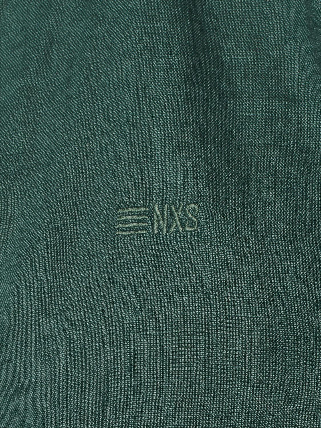 Shirt Short Sleeve Linen Solid | Steel