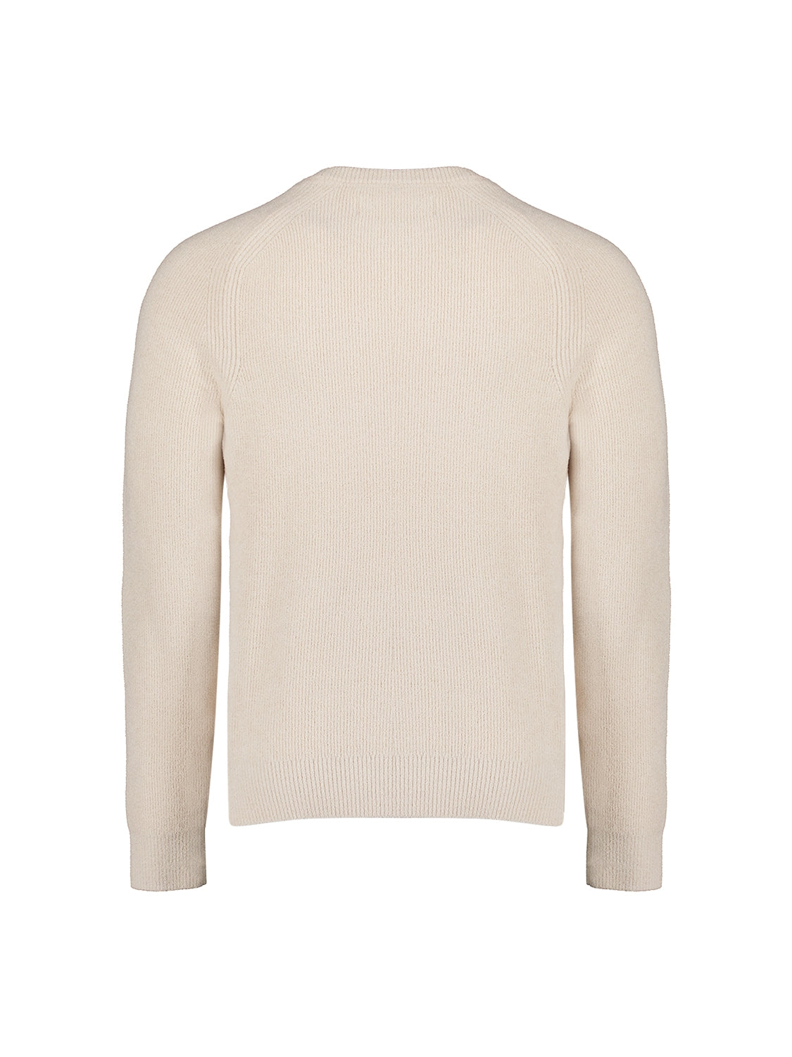 Round Neck Pullover: Rib Knit Structure and Super Soft Touch | Cement