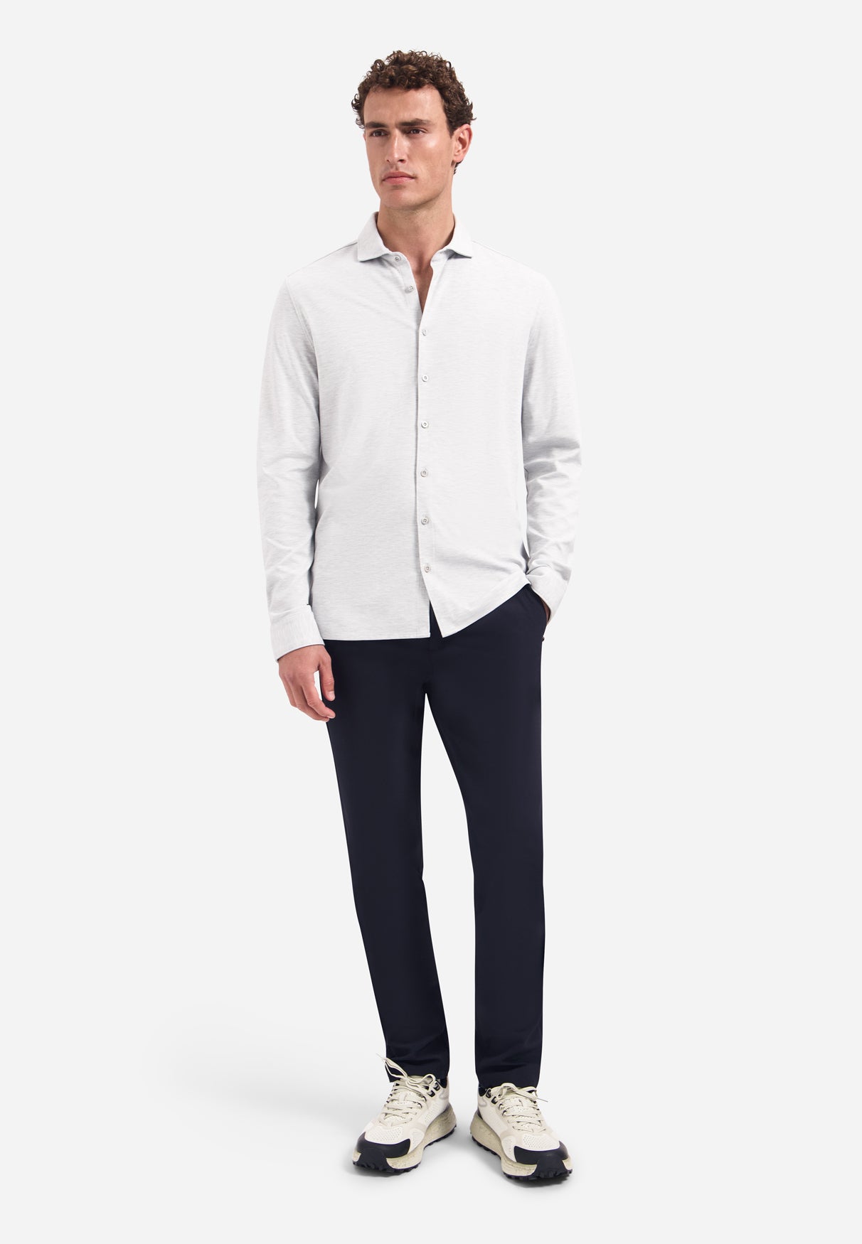 Jerseyhemd | Grey Melange