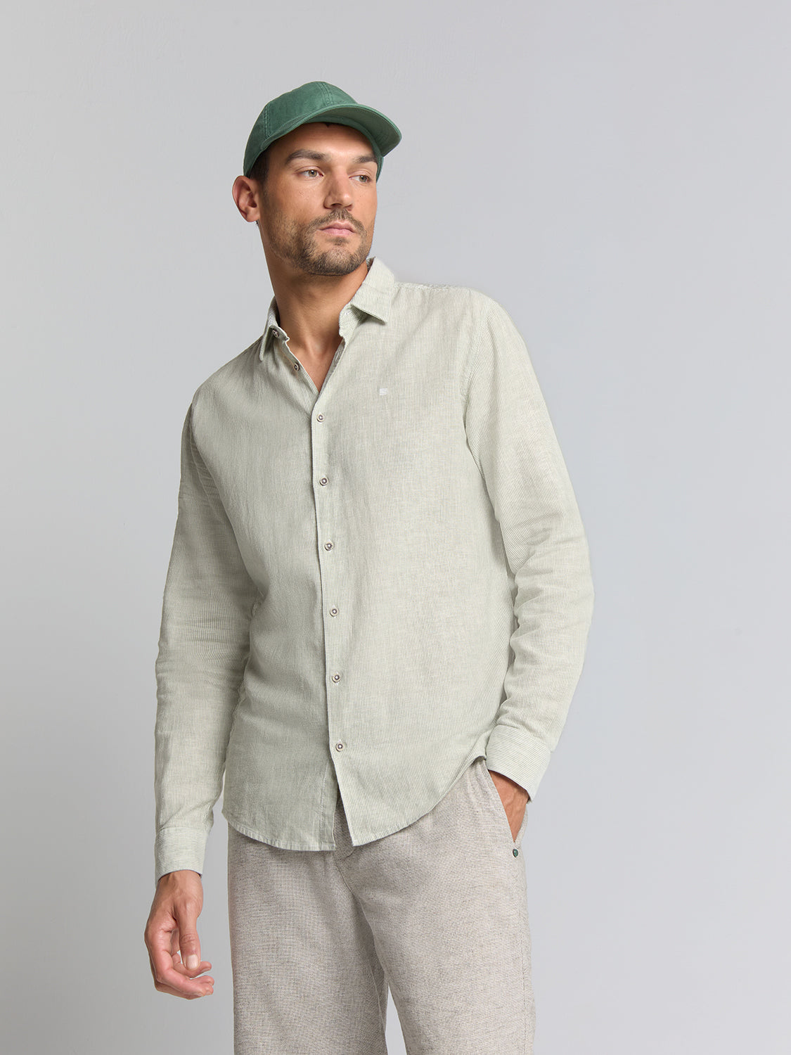 Linen shirt | Green