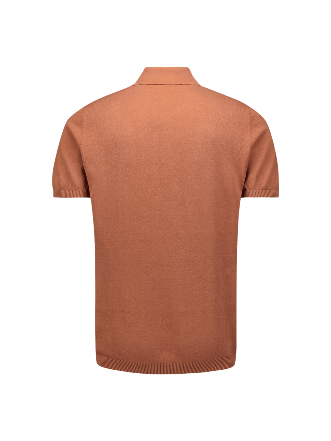 Jacquard short sleeve polo | Caramel
