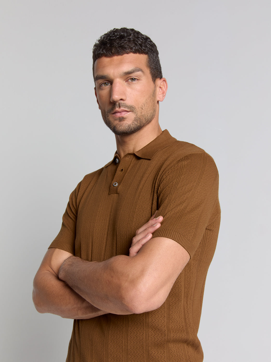 Short sleeve polo | Camel