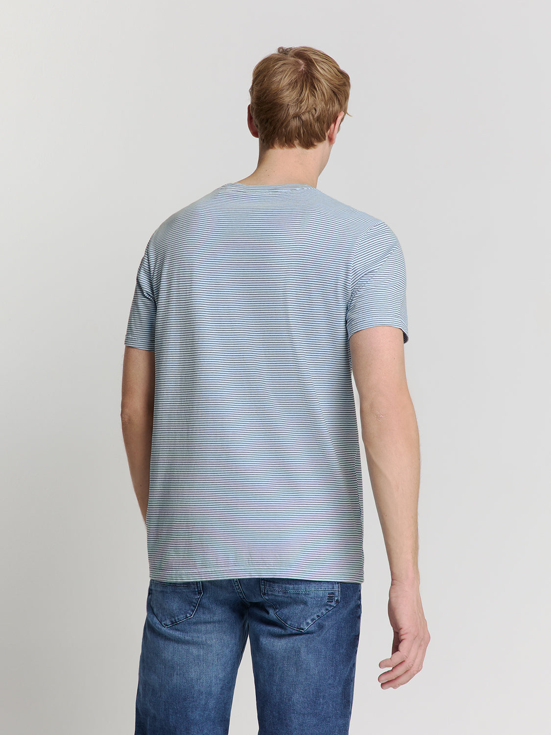 Striped crewneck T-shirt | Sky