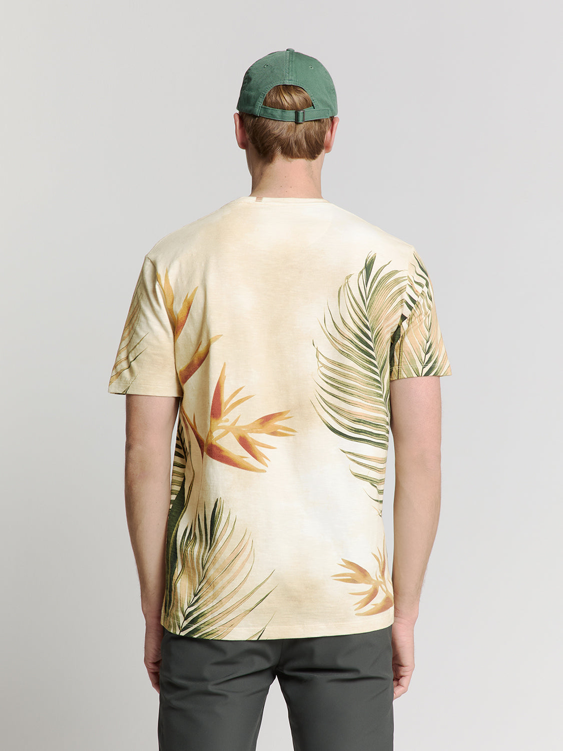 Printed crewneck T-shirt | Sand