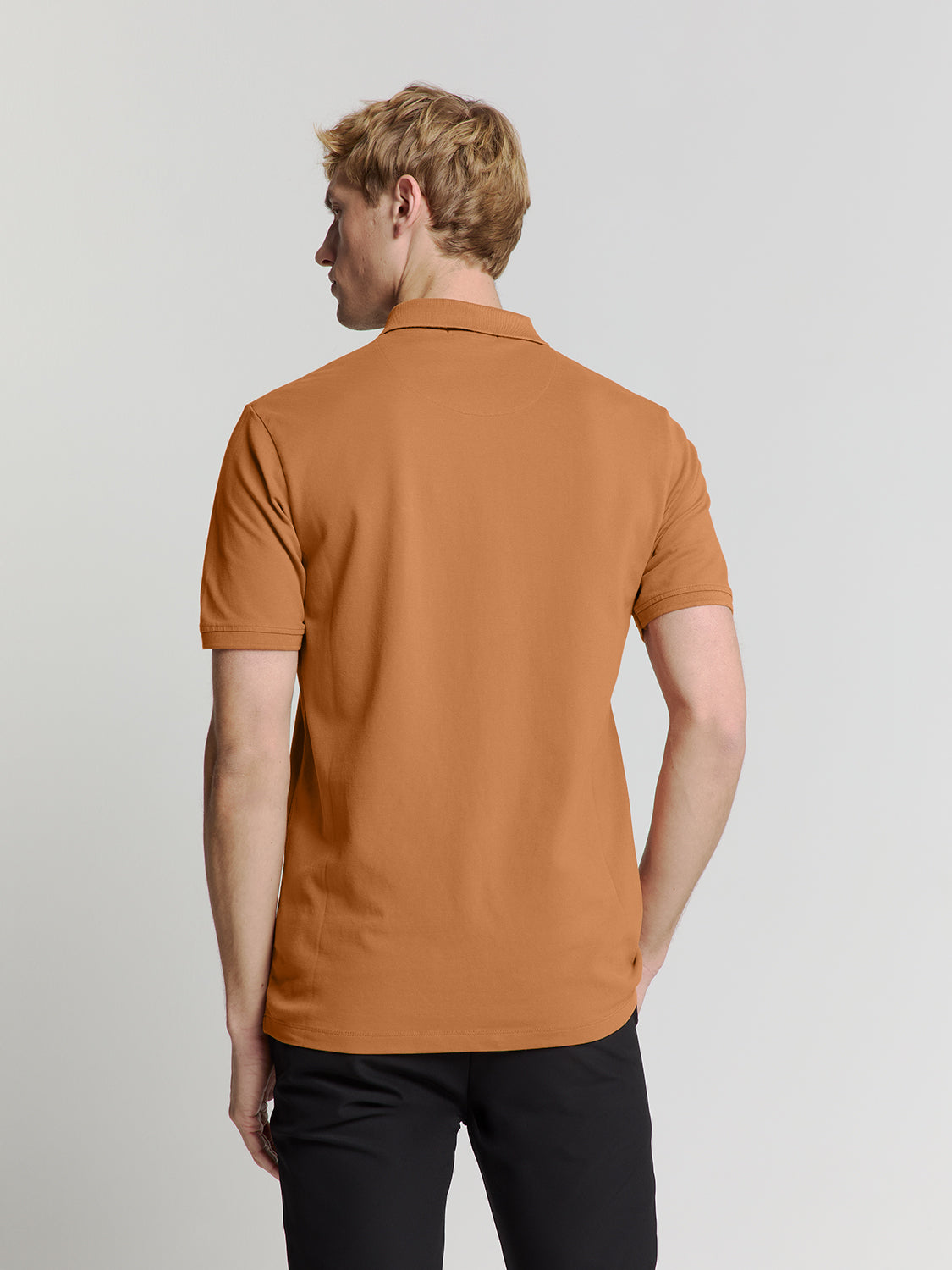 Pique poloshirt | Caramel