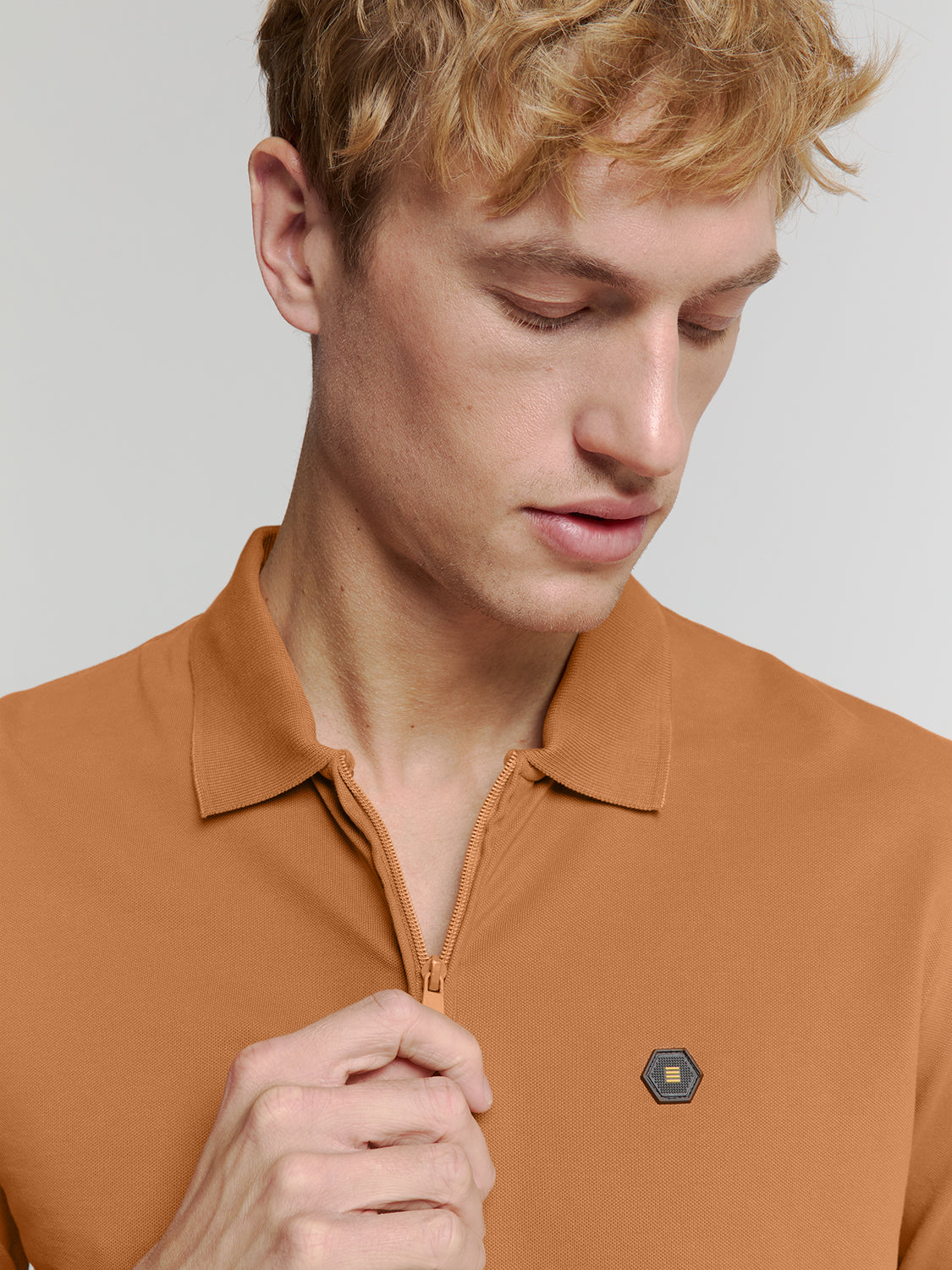Pique poloshirt | Caramel