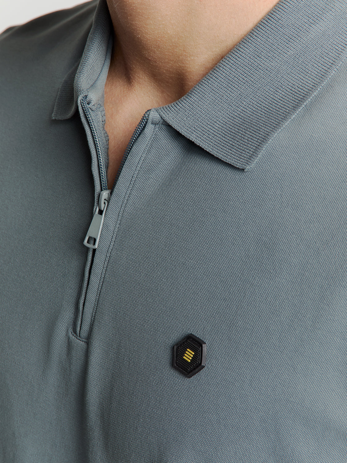 Pique poloshirt | Washed Blue