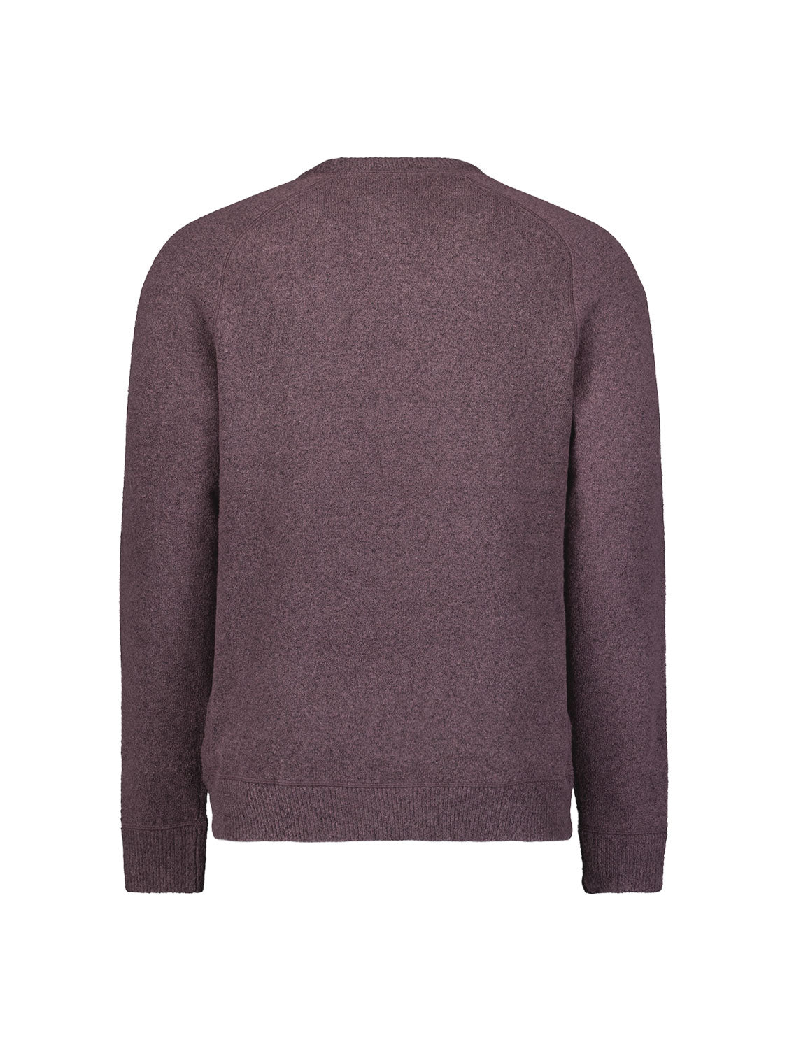 Melierter Wollpullover | Dark Wine
