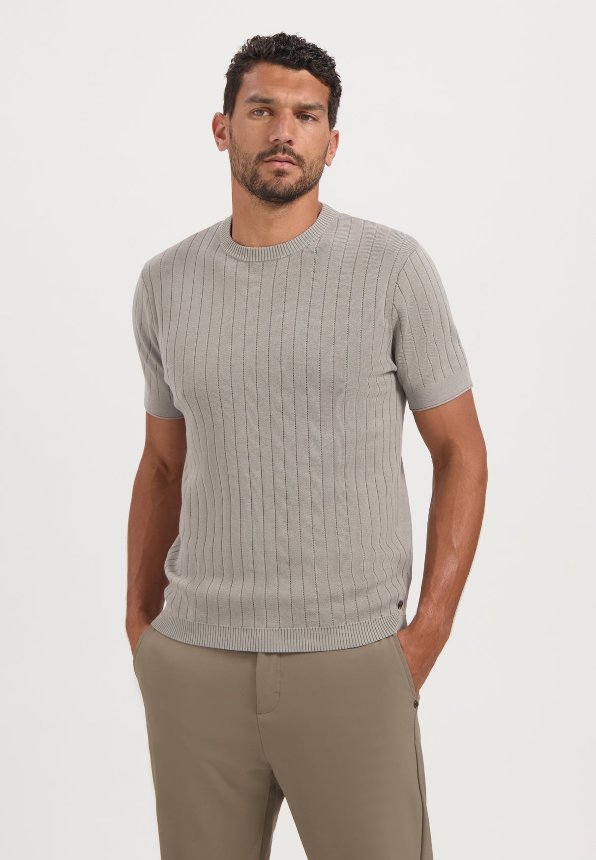 Knitted T-Shirt | Clay