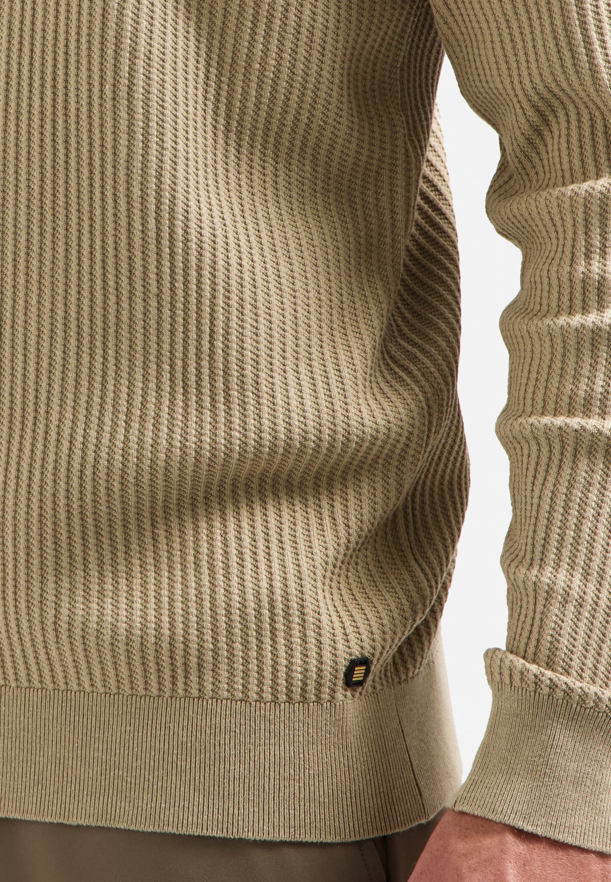 Ribbed jumper | Sand