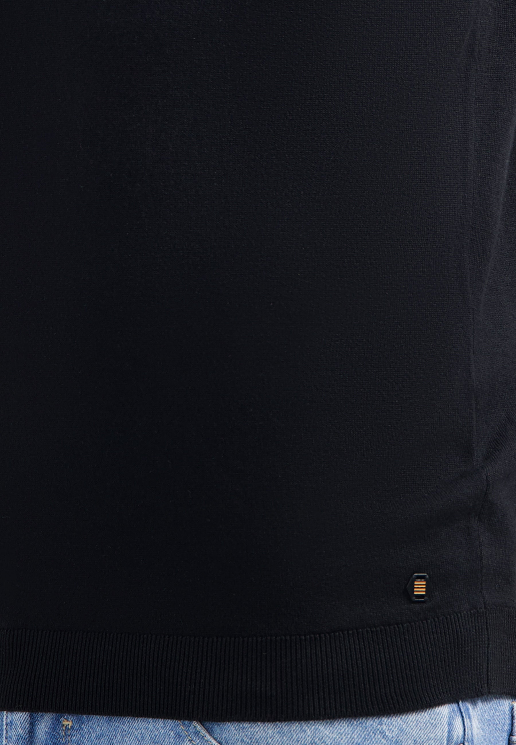 Knitted polo | Black