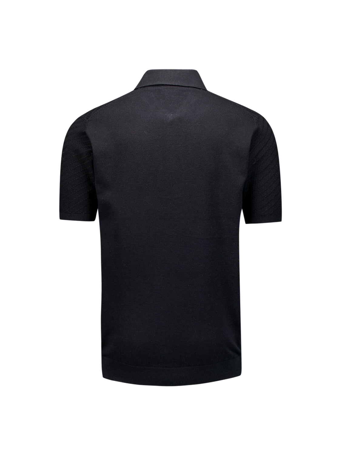Half-zip knitted polo | Black