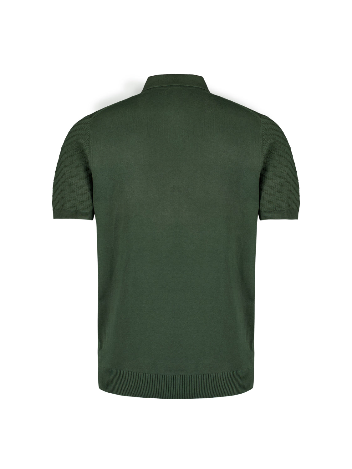 Half-zip knitted polo | Dark Green