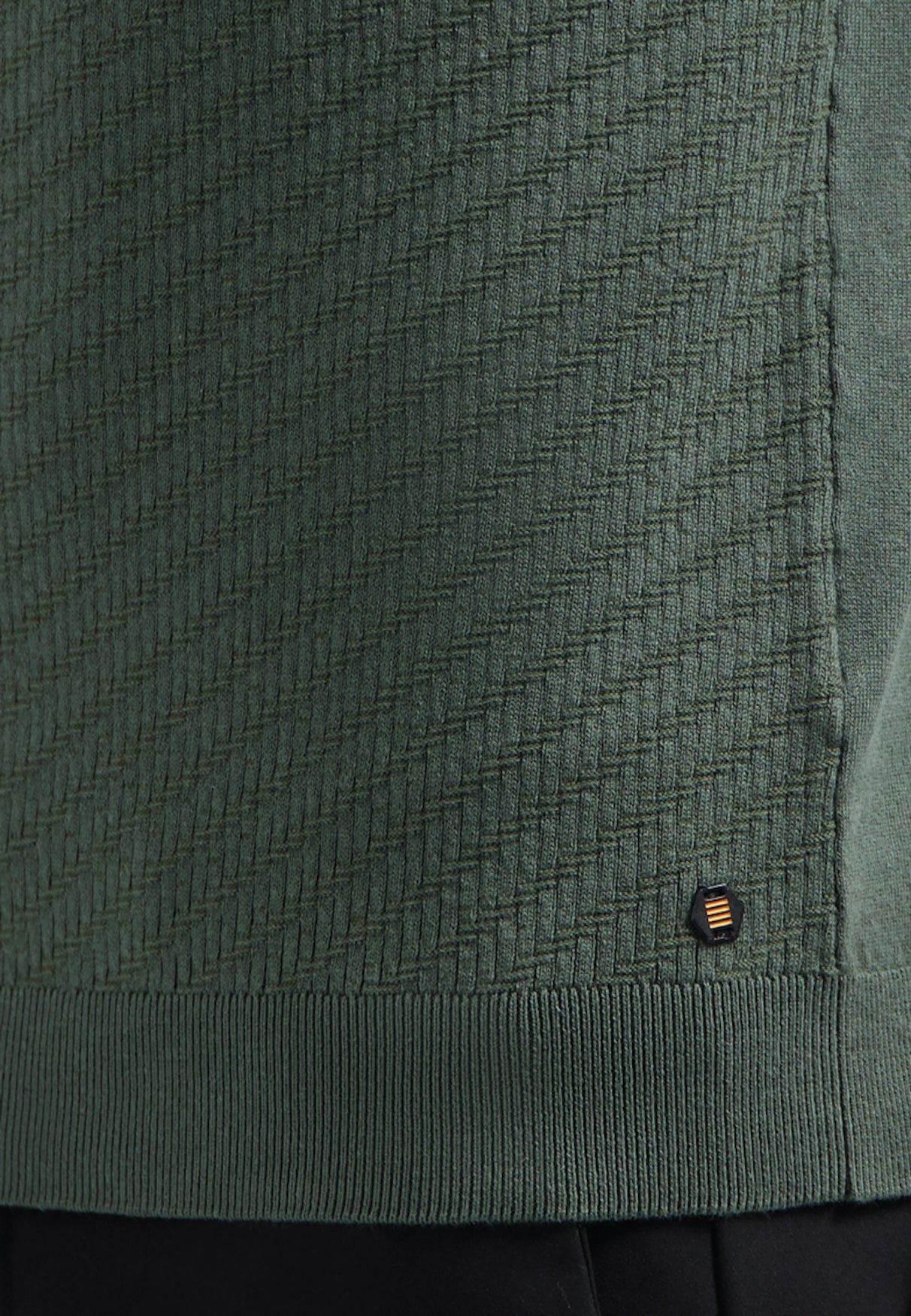 Half-zip knitted polo | Dark Green