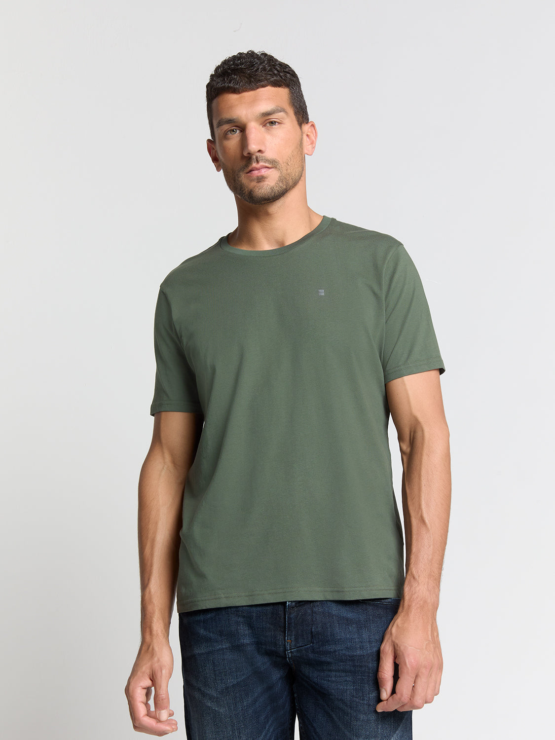 Crewneck T-shirt | Dark Green
