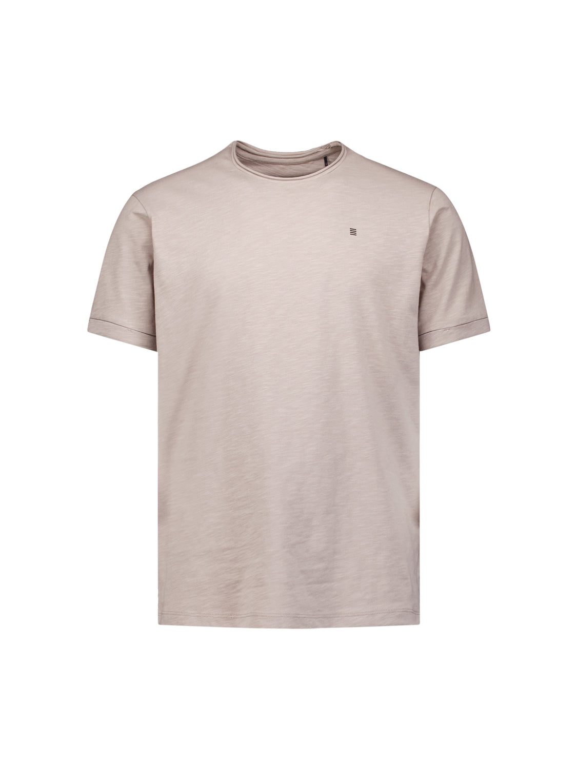 Slub crew neck T-shirt | Clay