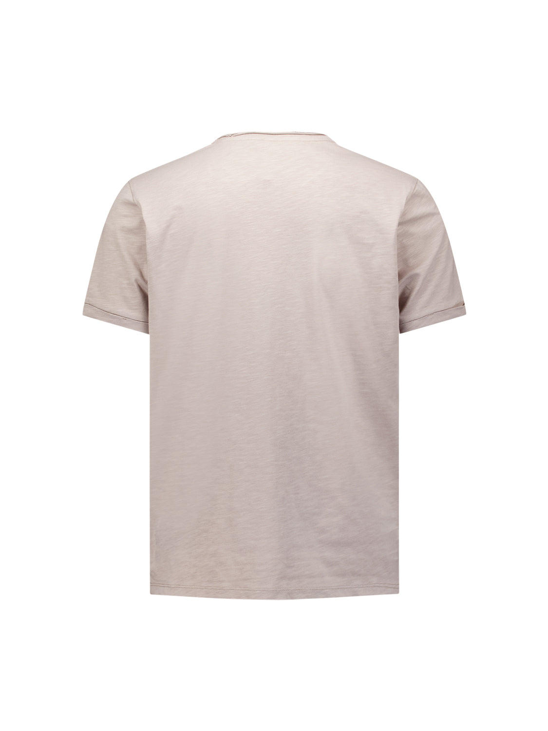 Slub crew neck T-shirt | Clay