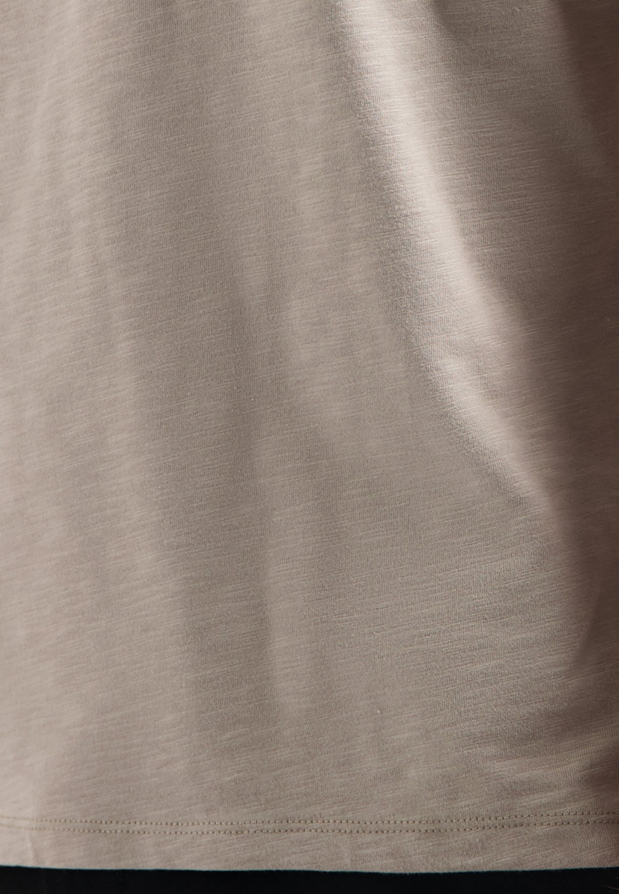 Slub crew neck T-shirt | Clay