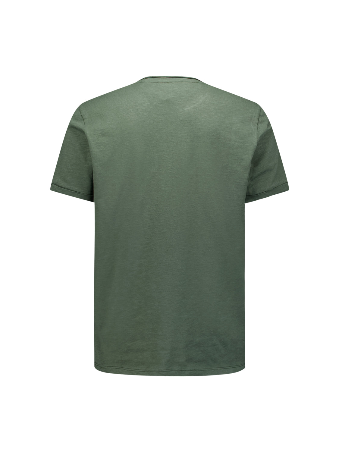 Slub crew neck T-shirt | Dark Green