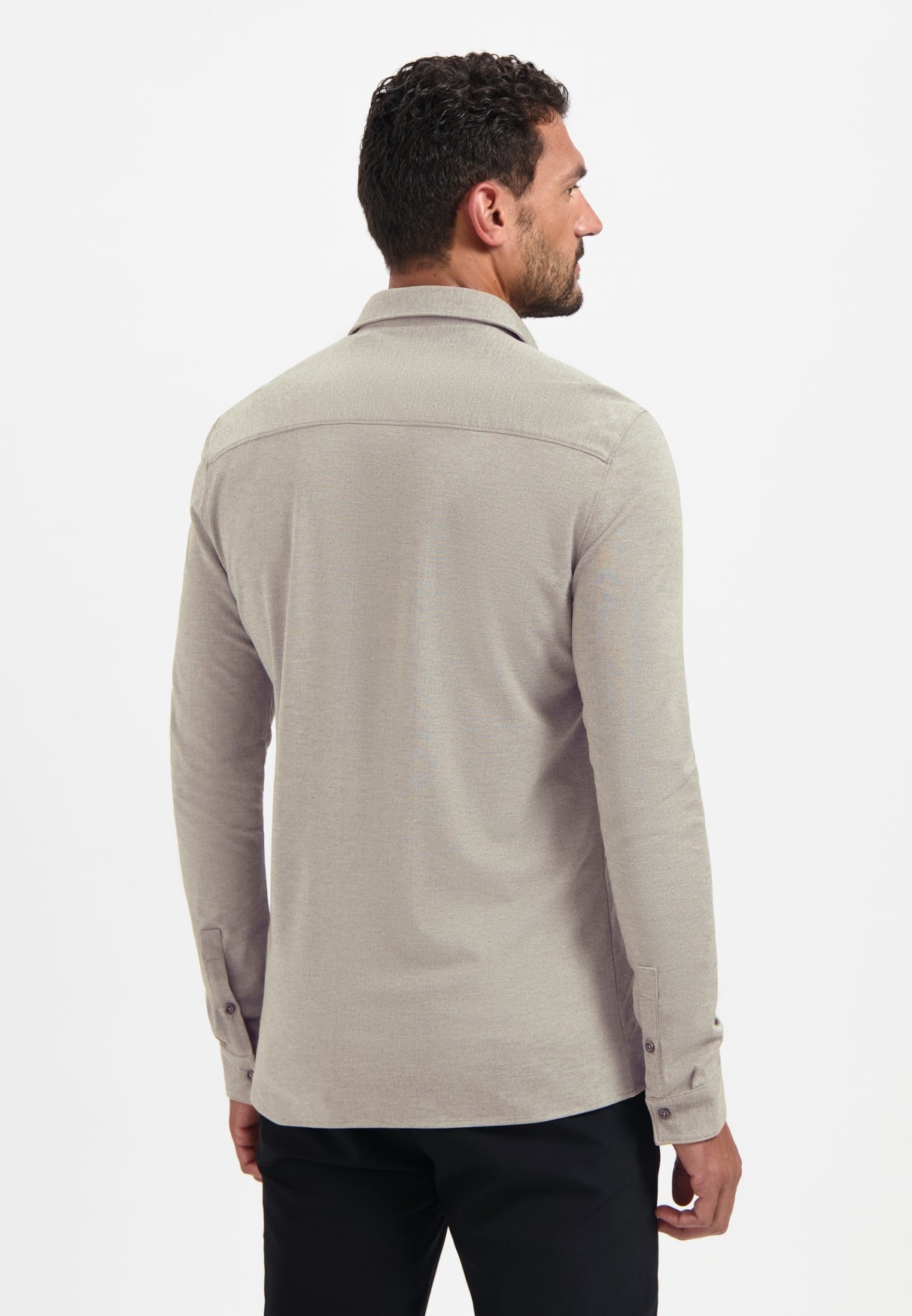 Melange jersey shirt | Clay