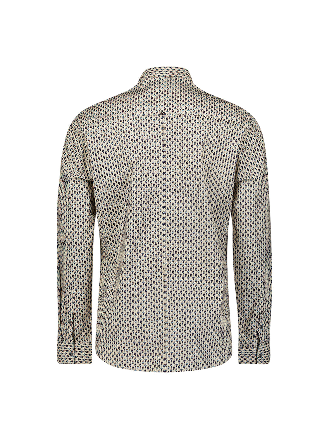 Printed stretch shirt | White