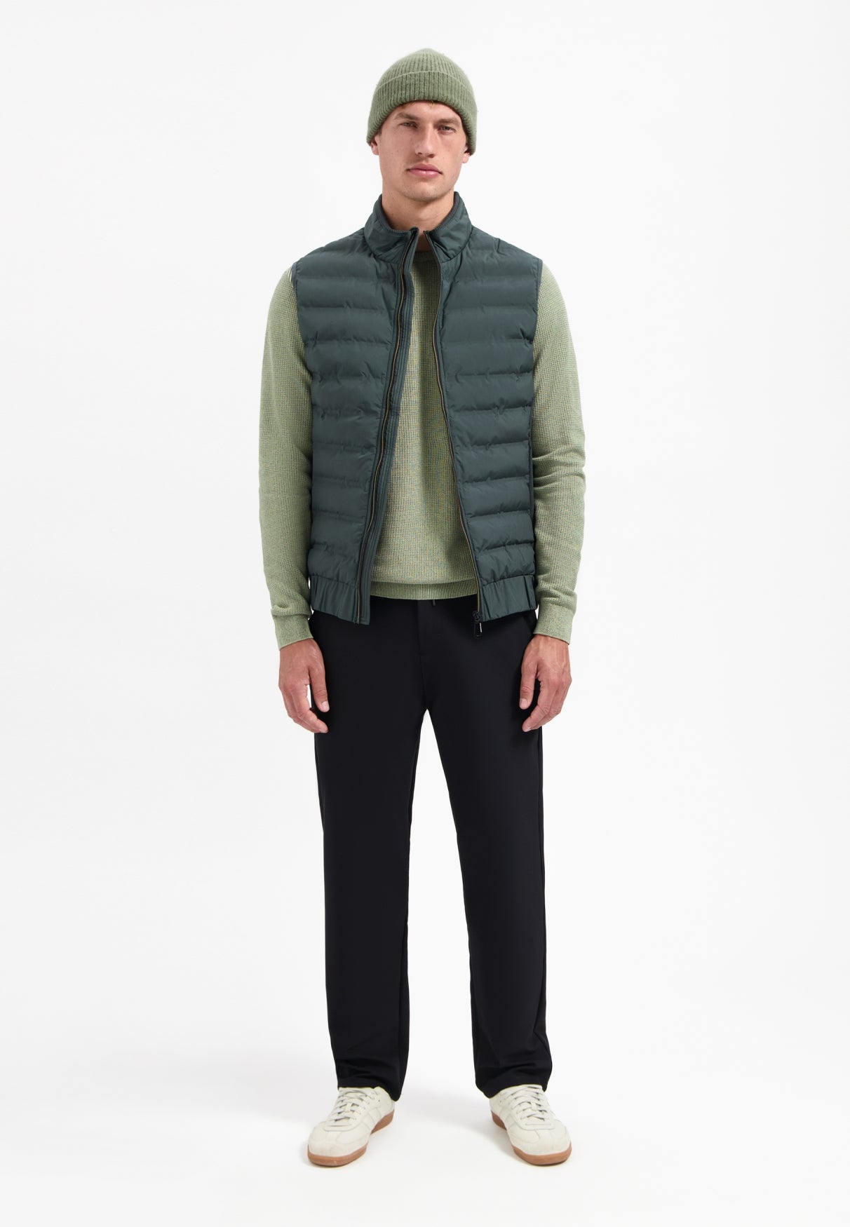 Padded bodywarmer | Dark Steel
