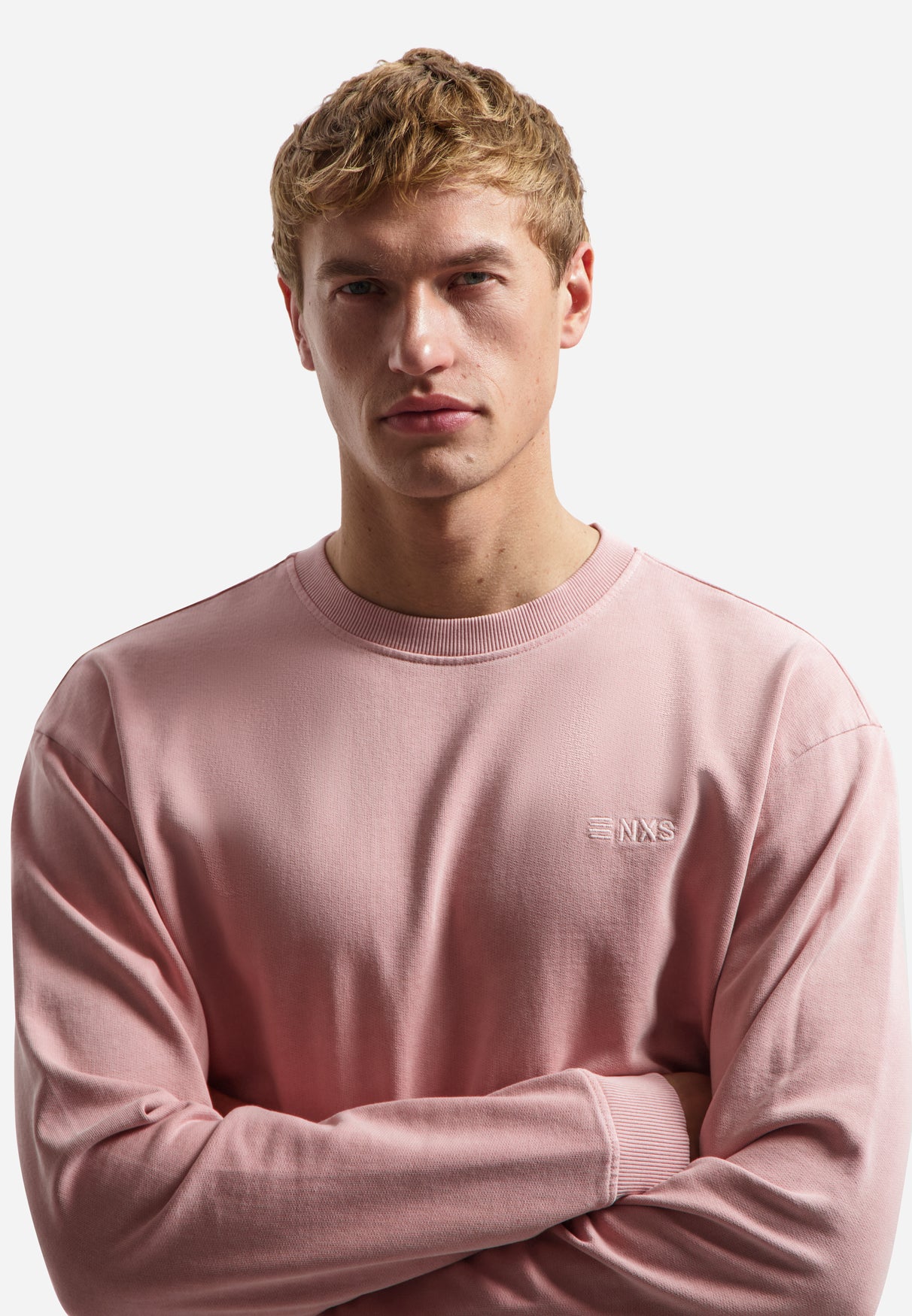 Pullover mit Garment-Dyeing-Verfahren | Light Mauve
