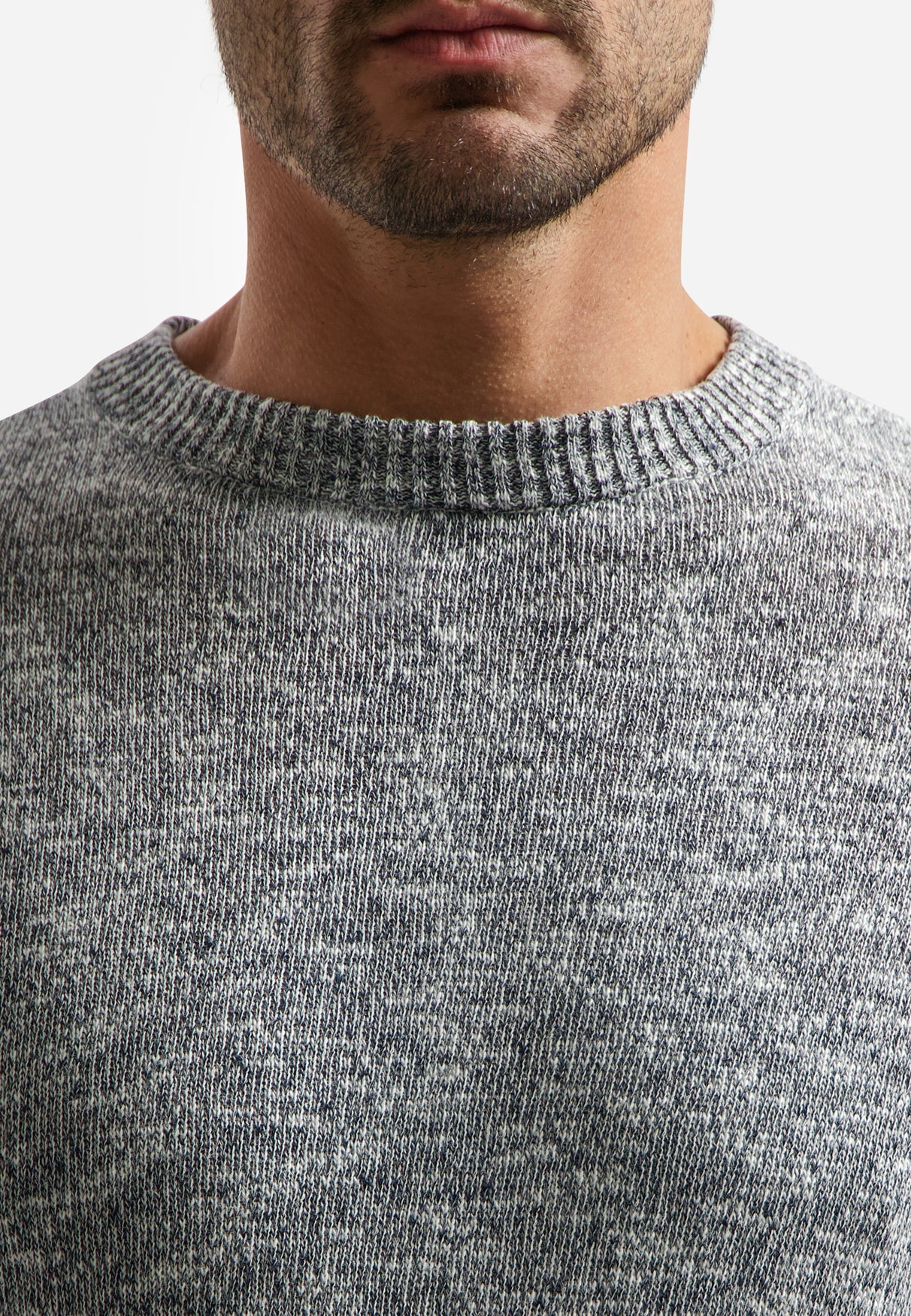 Melange-Slub-Pullover | Night