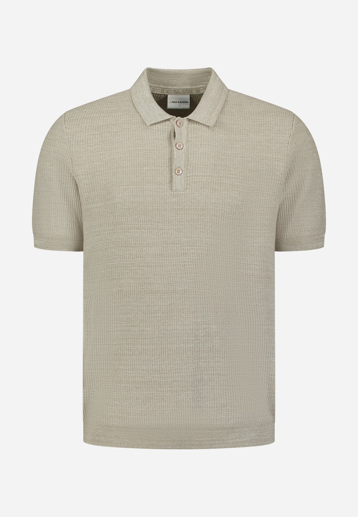 Strick-Poloshirt | Taupe
