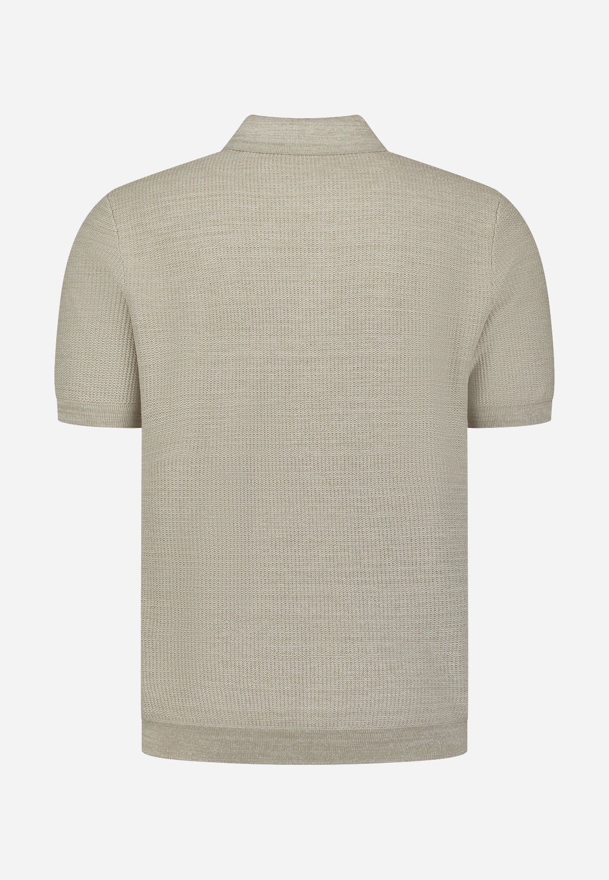Strick-Poloshirt | Taupe