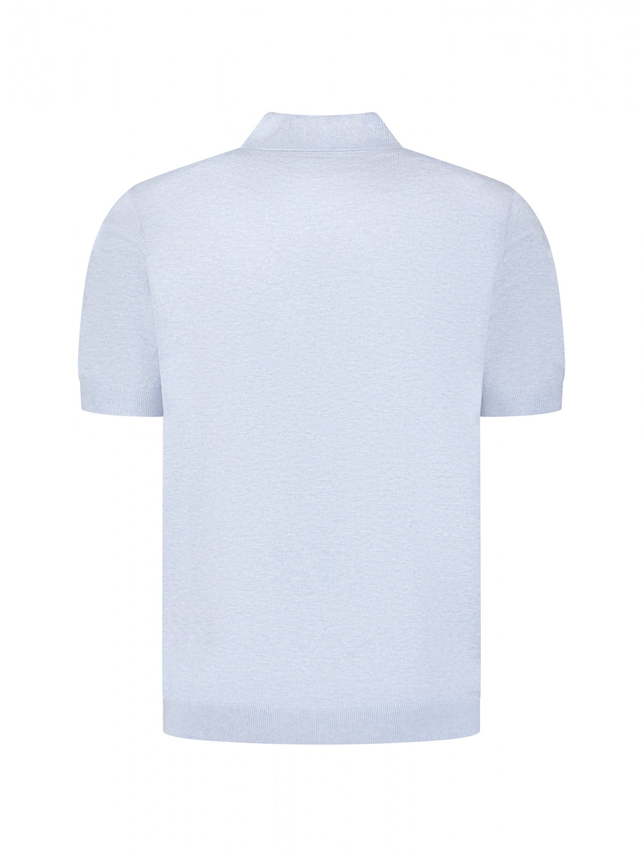 Poloshirt aus Strick mit halbem Reißverschluss | Blue