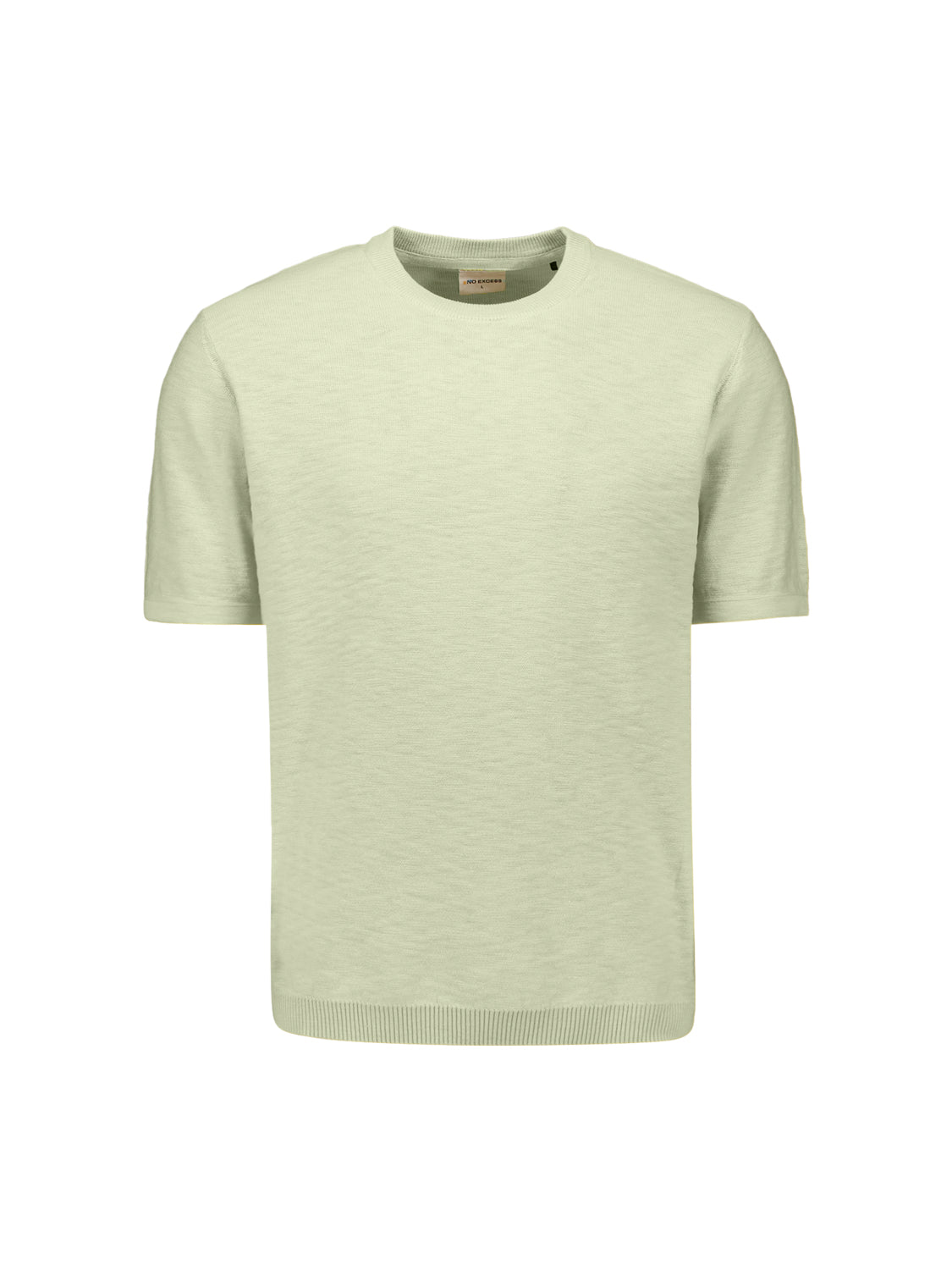 Knitted slub T-shirt | Seagreen