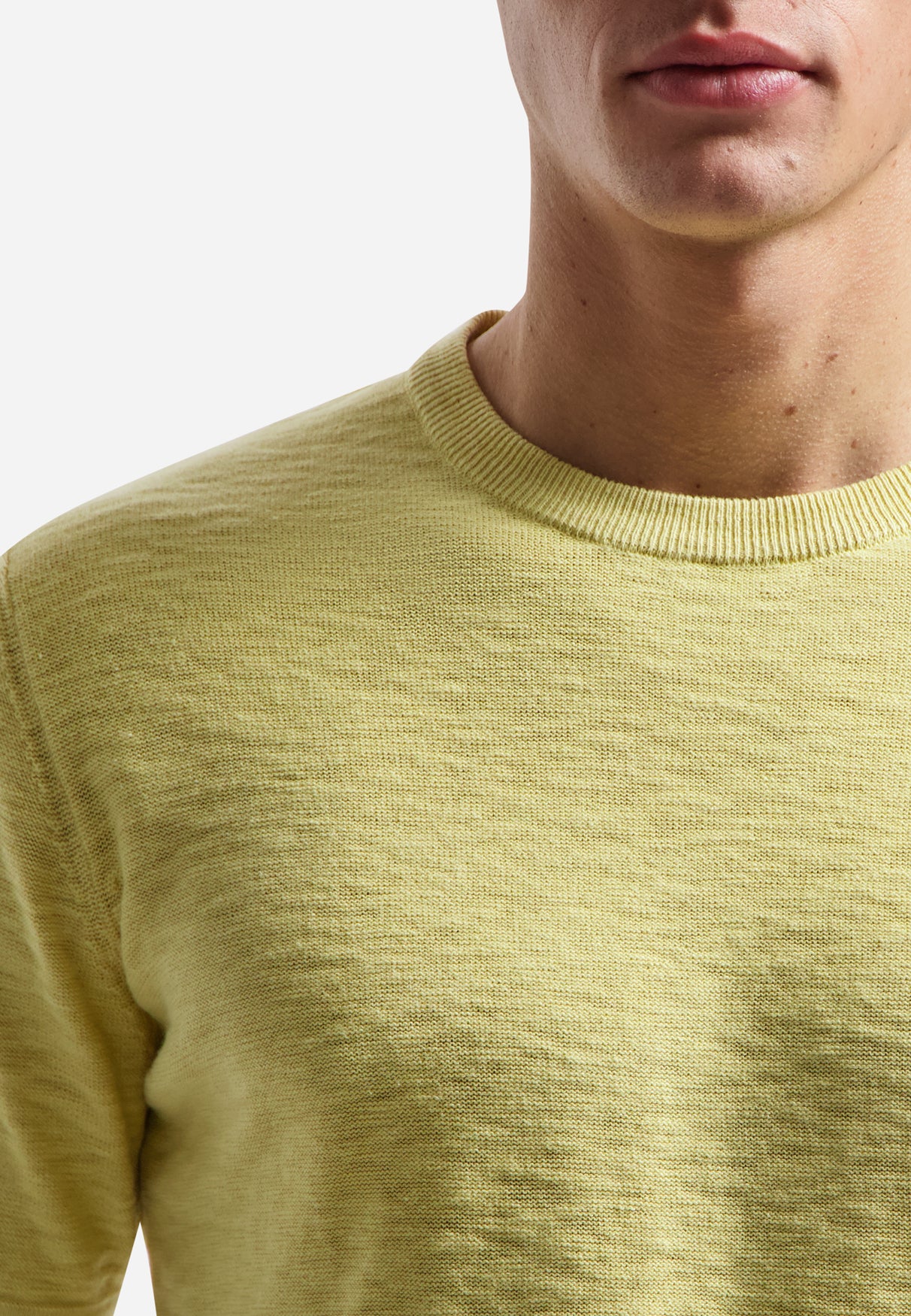 Strick-Slub-T-Shirt | Yellow