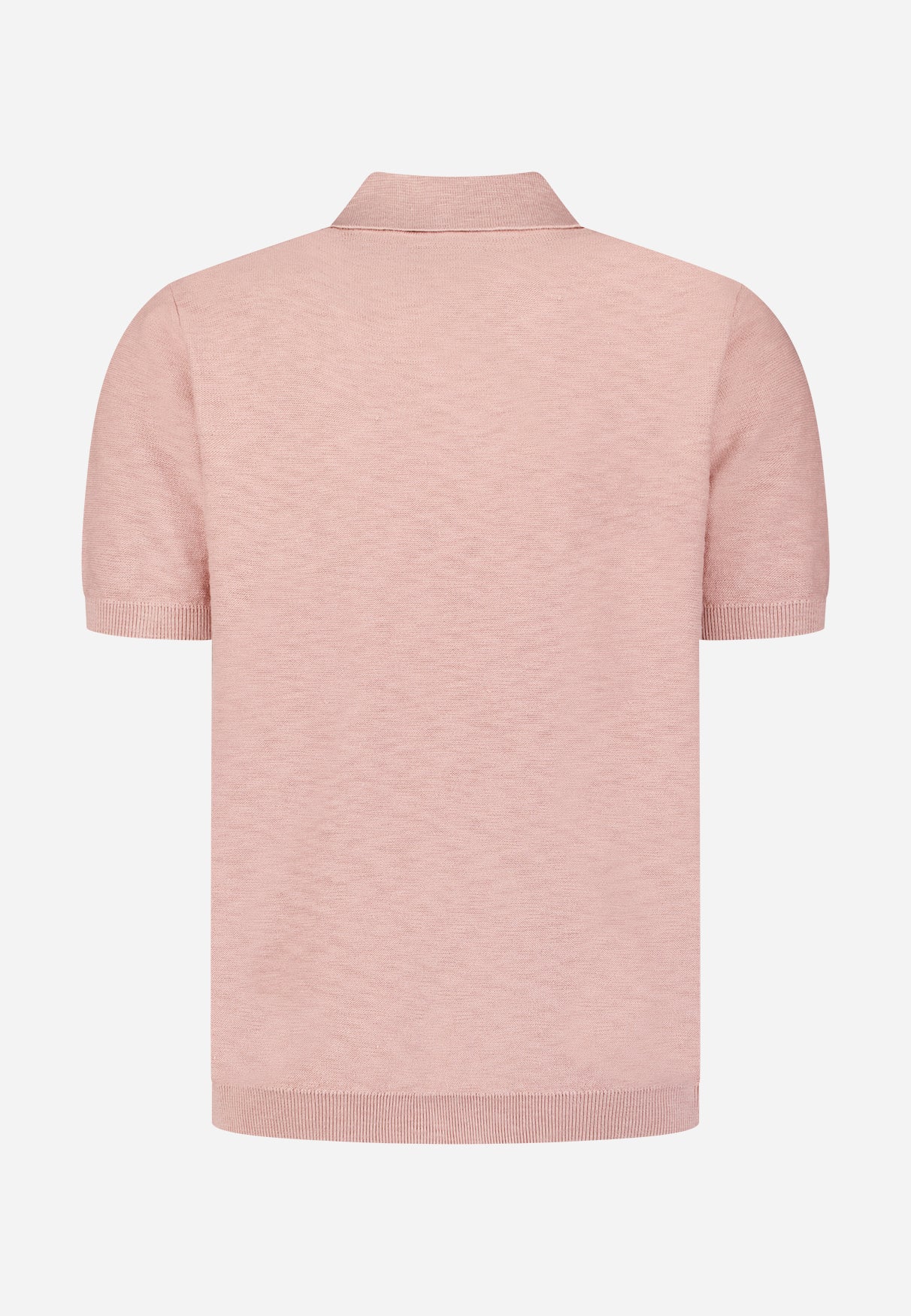 Strick-Slub-Poloshirt mit Knöpfen | Light Mauve
