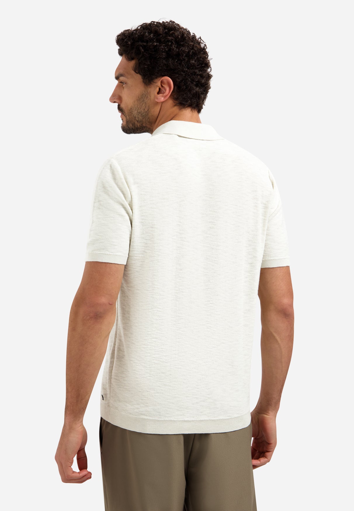 Knitted V-neck polo shirt | Kit