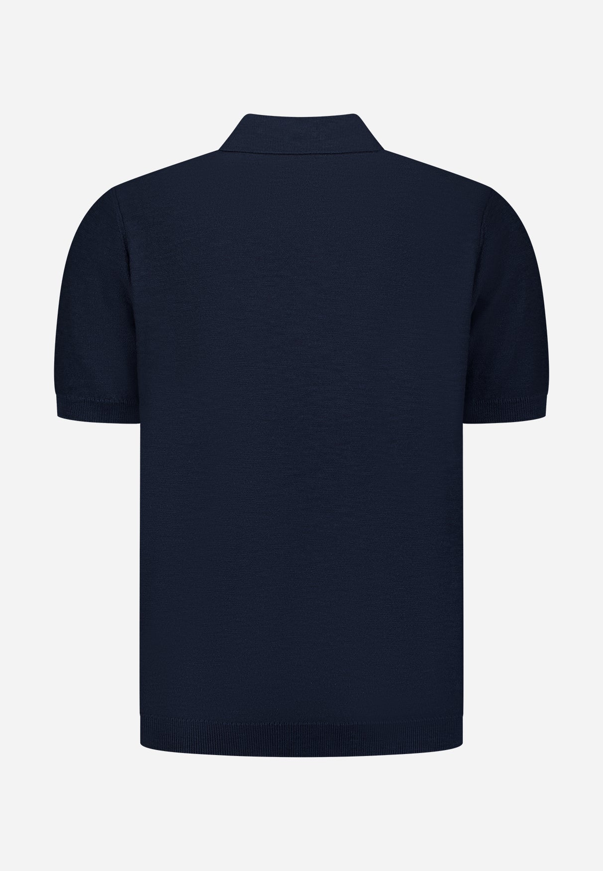 Knitted V-neck polo shirt | Night