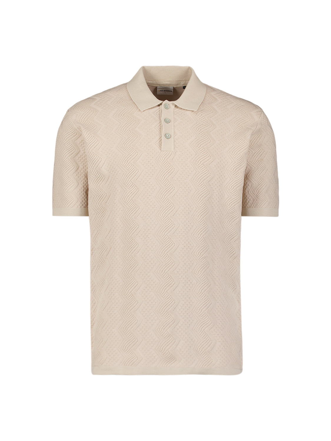 Poloshirt aus Strick mit Relief | Desert