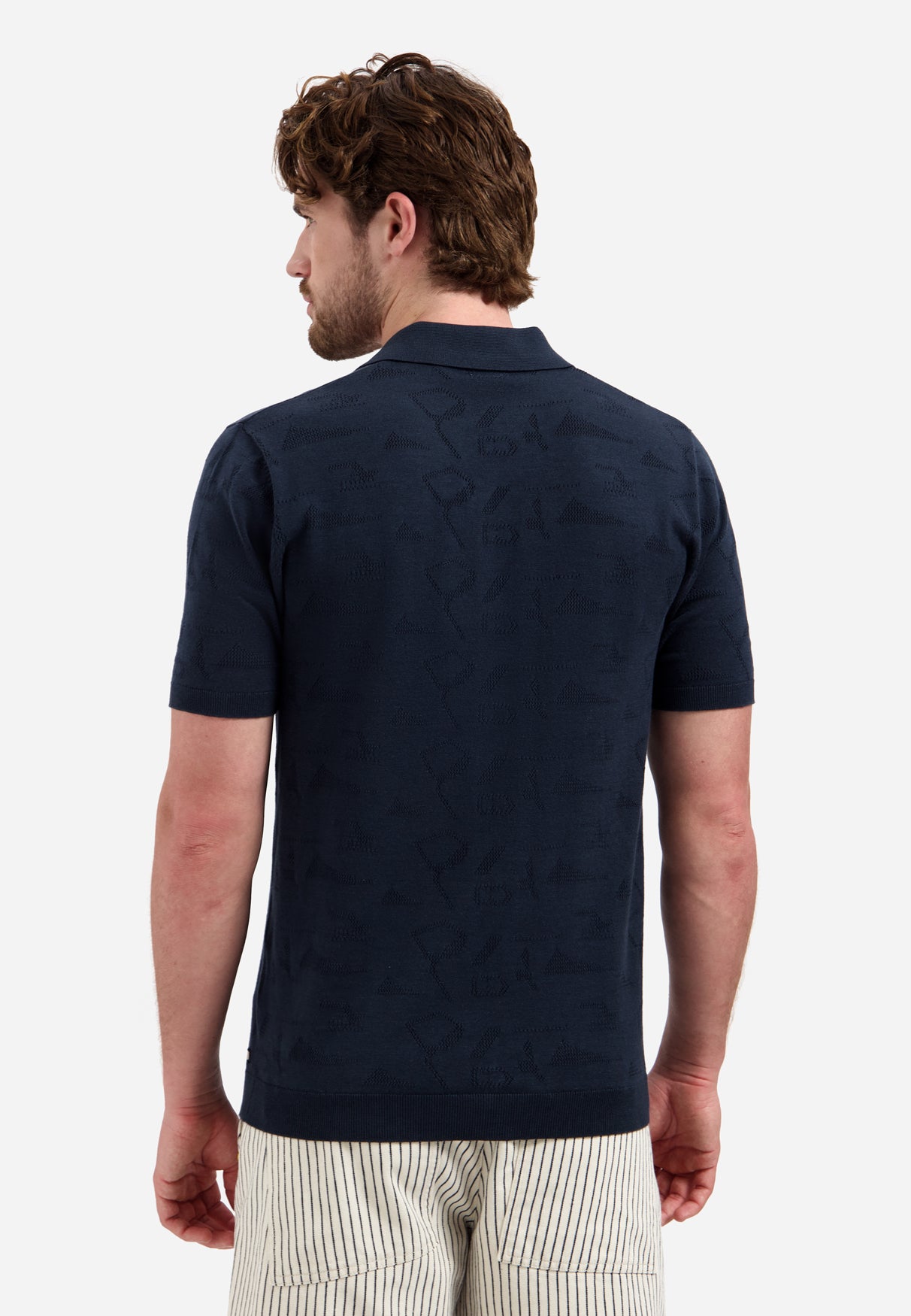 Strick-Jacquard-Poloshirt | Night