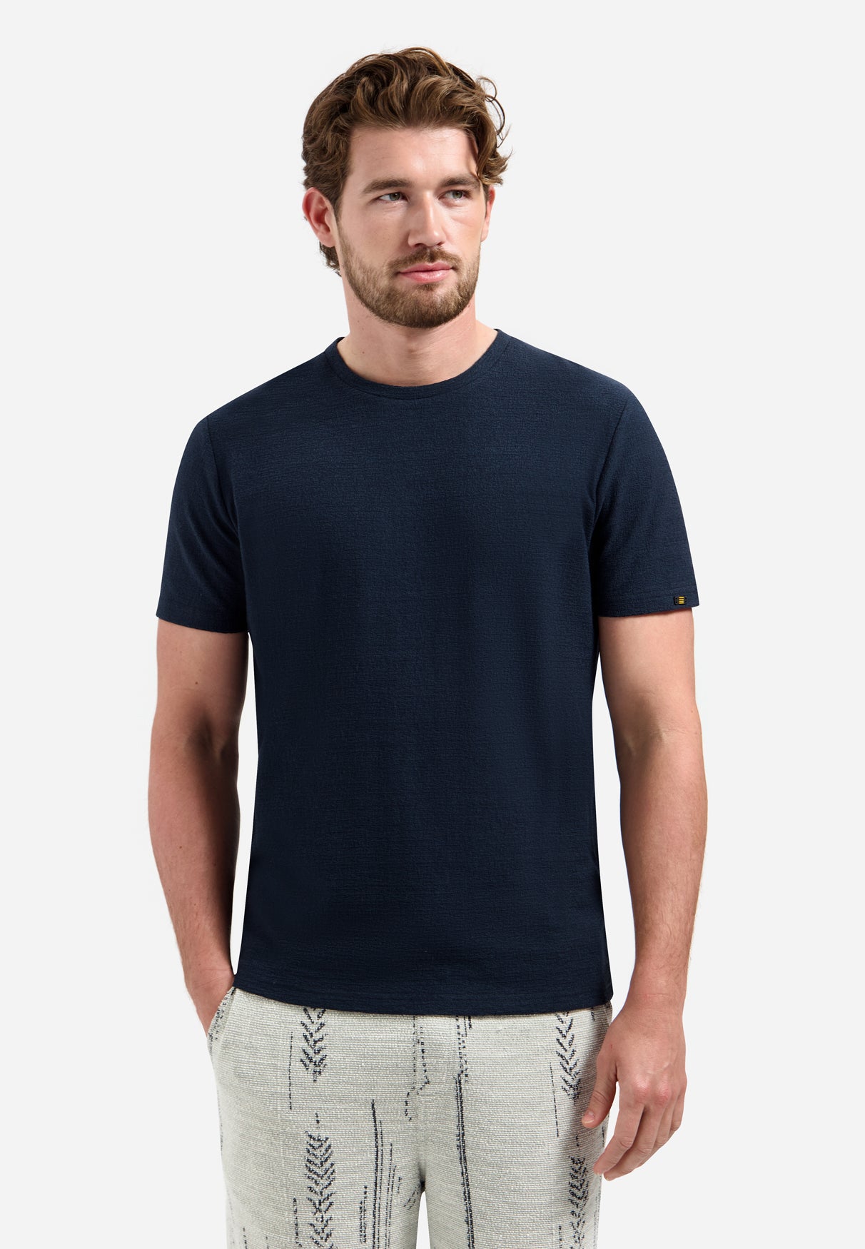 Plain T-shirt with a round neck | Night
