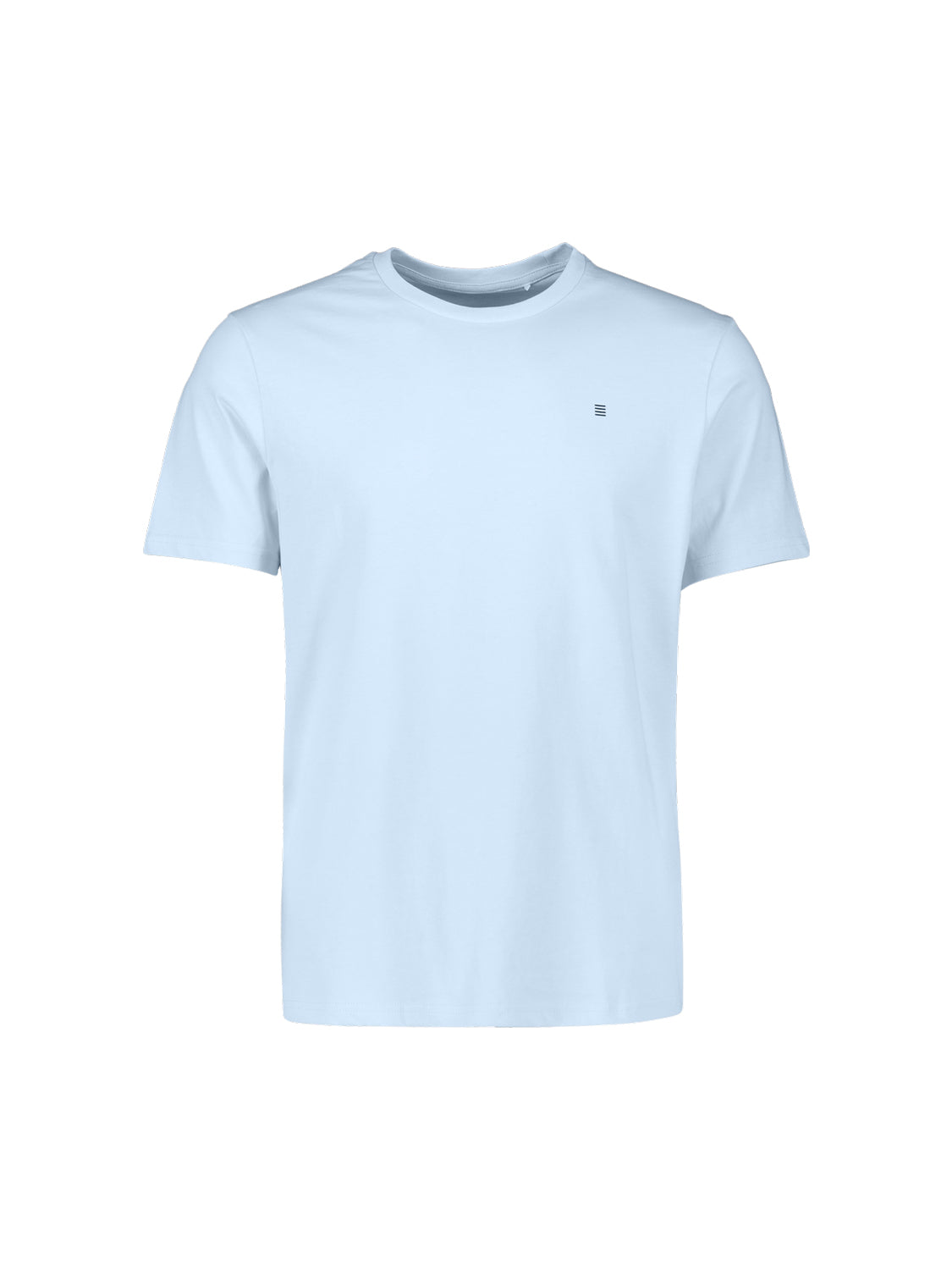 Einfarbiges Basic-T-Shirt mit Rundhalsausschnitt. | Blue
