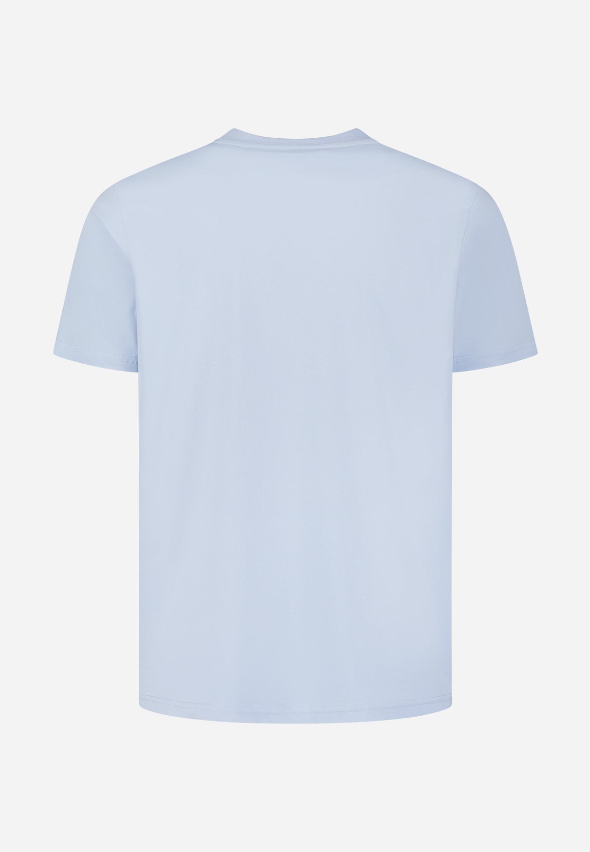 Einfarbiges Basic-T-Shirt mit Rundhalsausschnitt | Blue