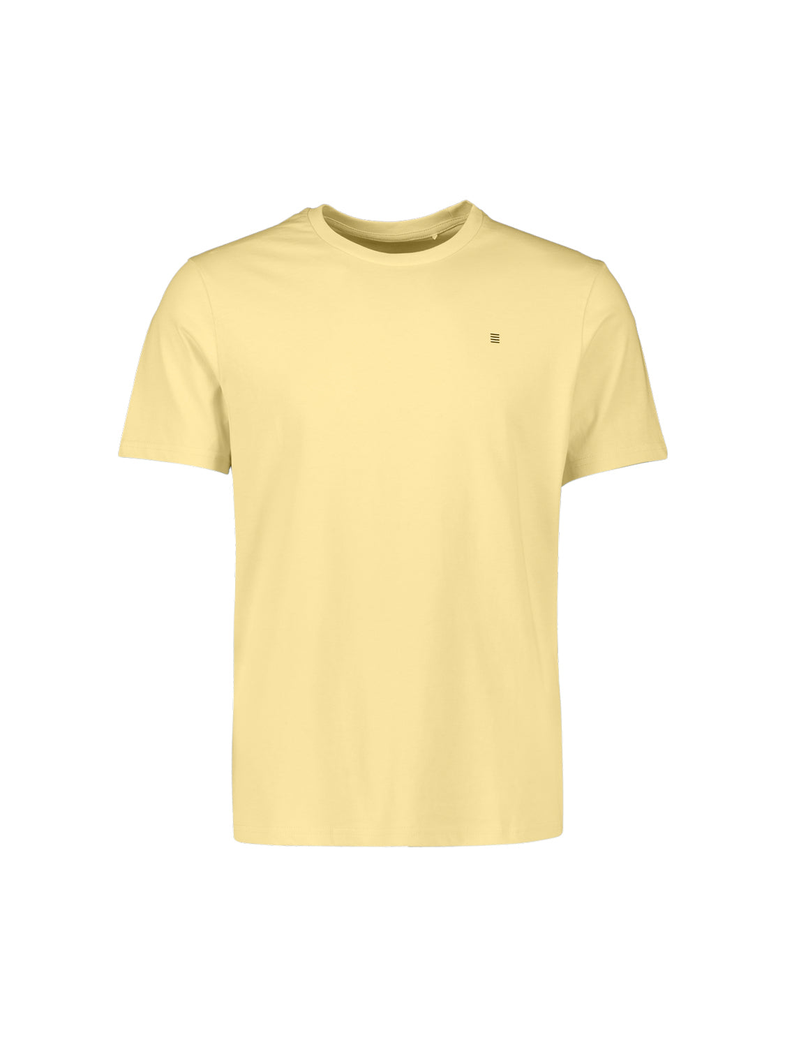 Einfarbiges Basic-T-Shirt mit Rundhalsausschnitt. | Yellow