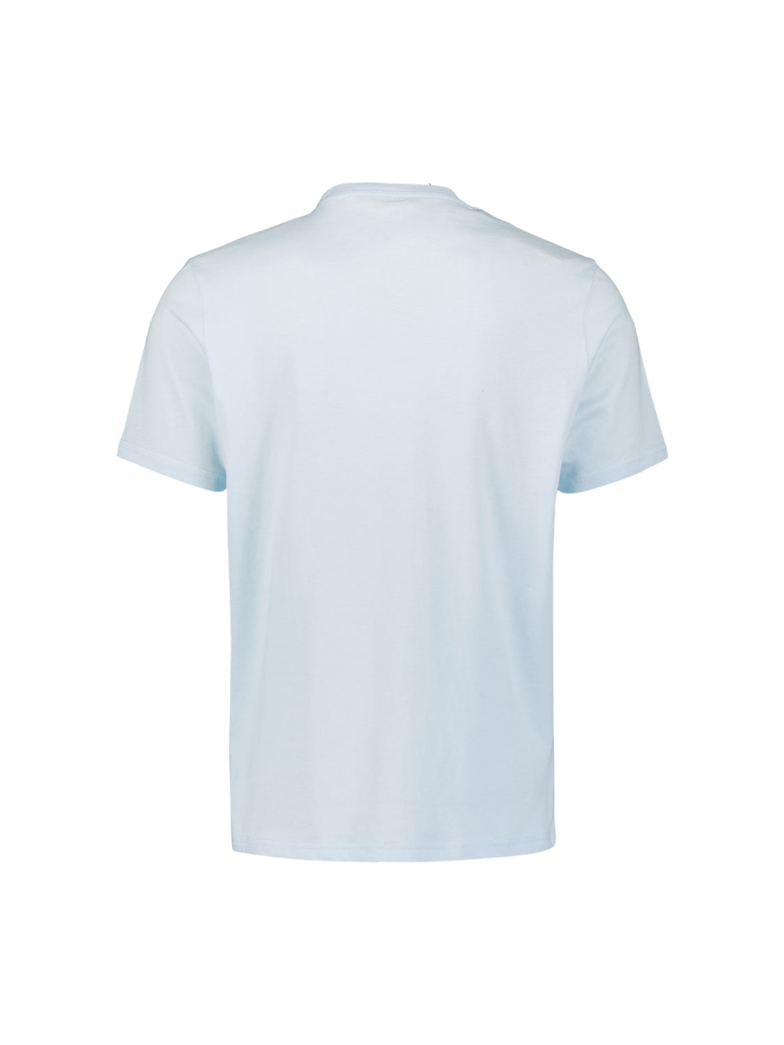 Einfarbiges Basic-T-Shirt mit Rundhalsausschnitt. | Sky