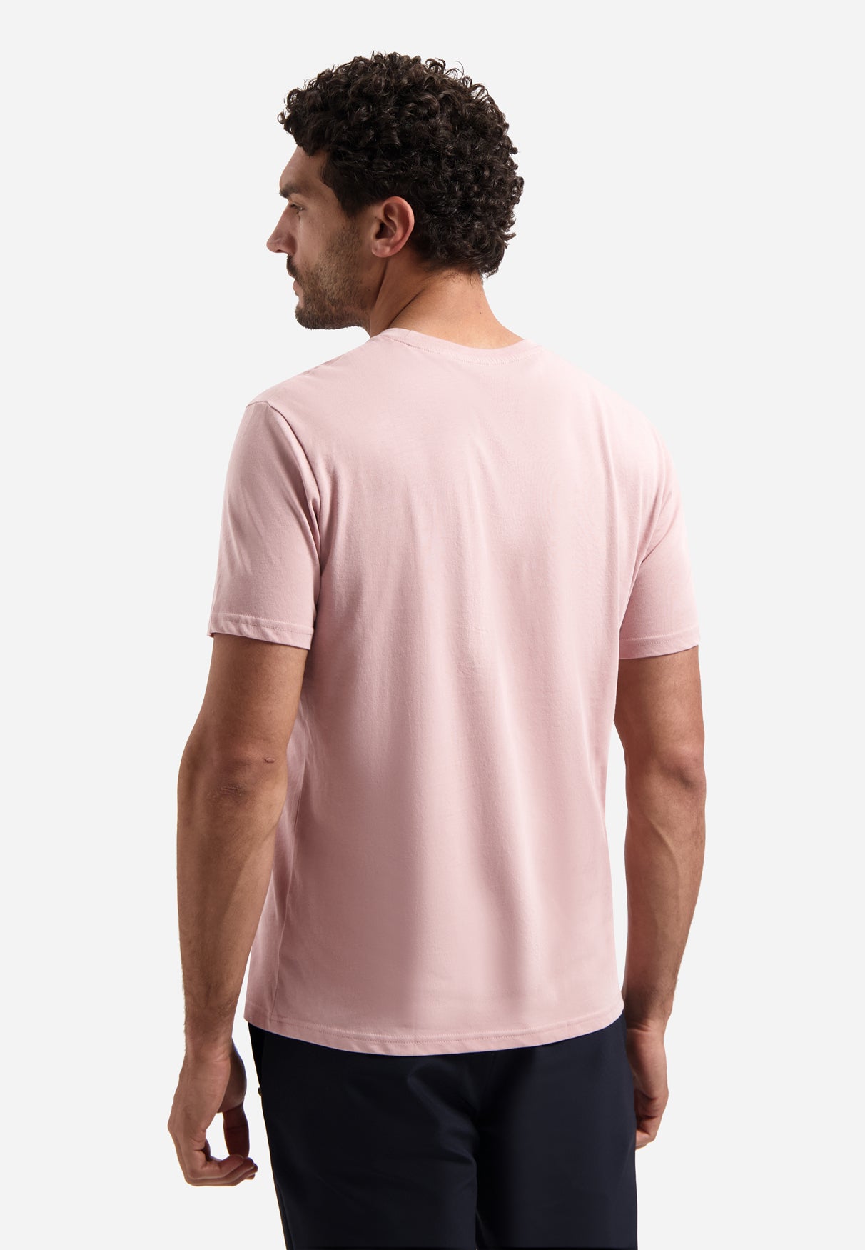 Einfarbiges Basic-T-Shirt mit Rundhalsausschnitt. | Light Mauve