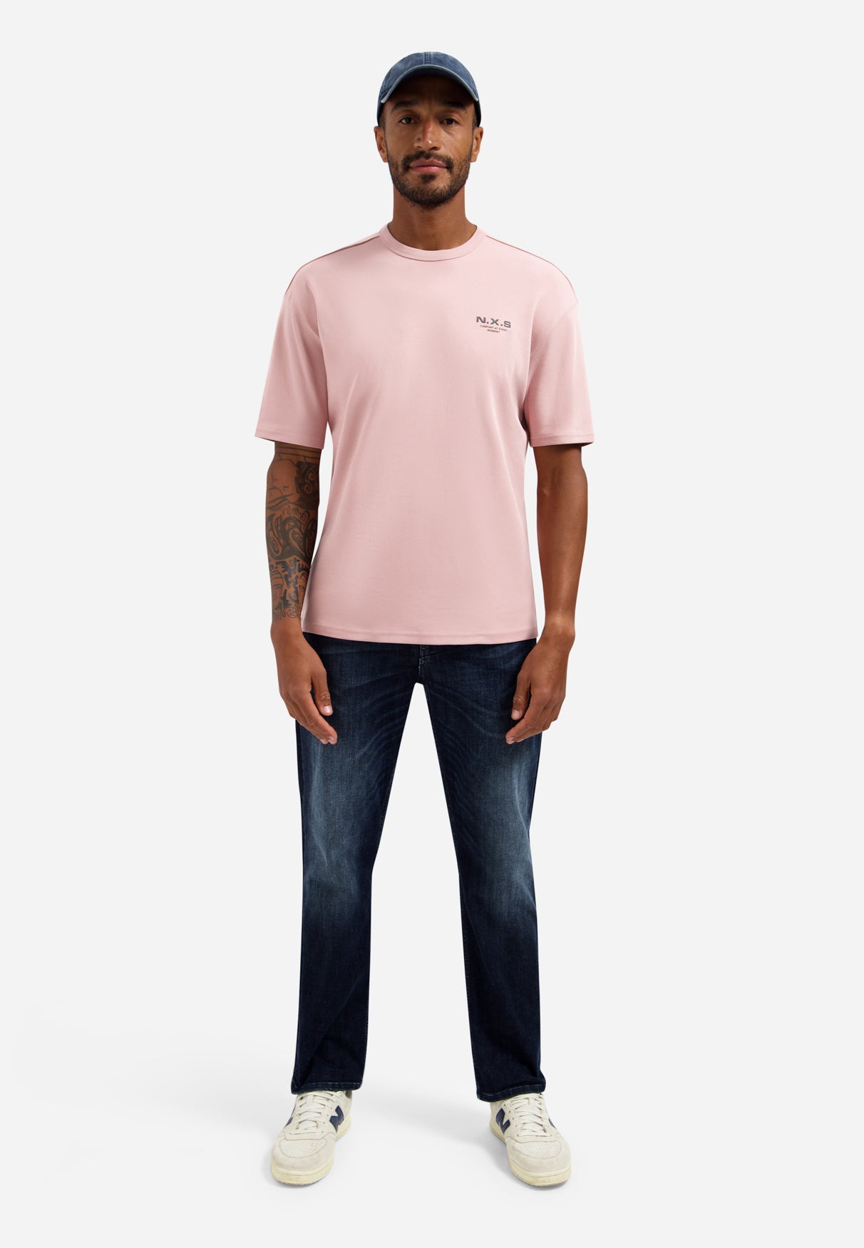 Schweres T-Shirt mit Rundhalsausschnitt. | Light Mauve