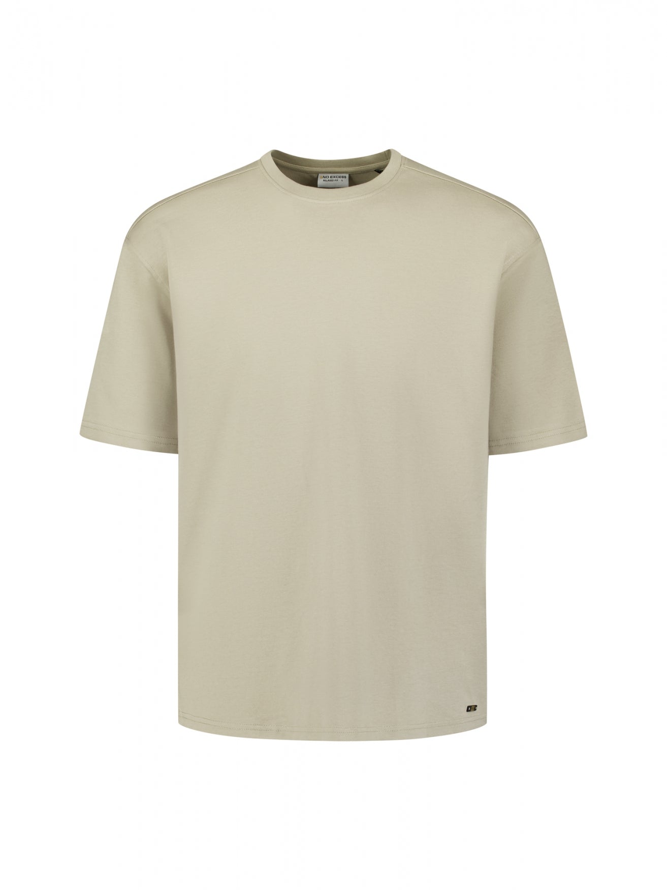 Interlock-T-Shirt mit Rundhalsausschnitt | Taupe