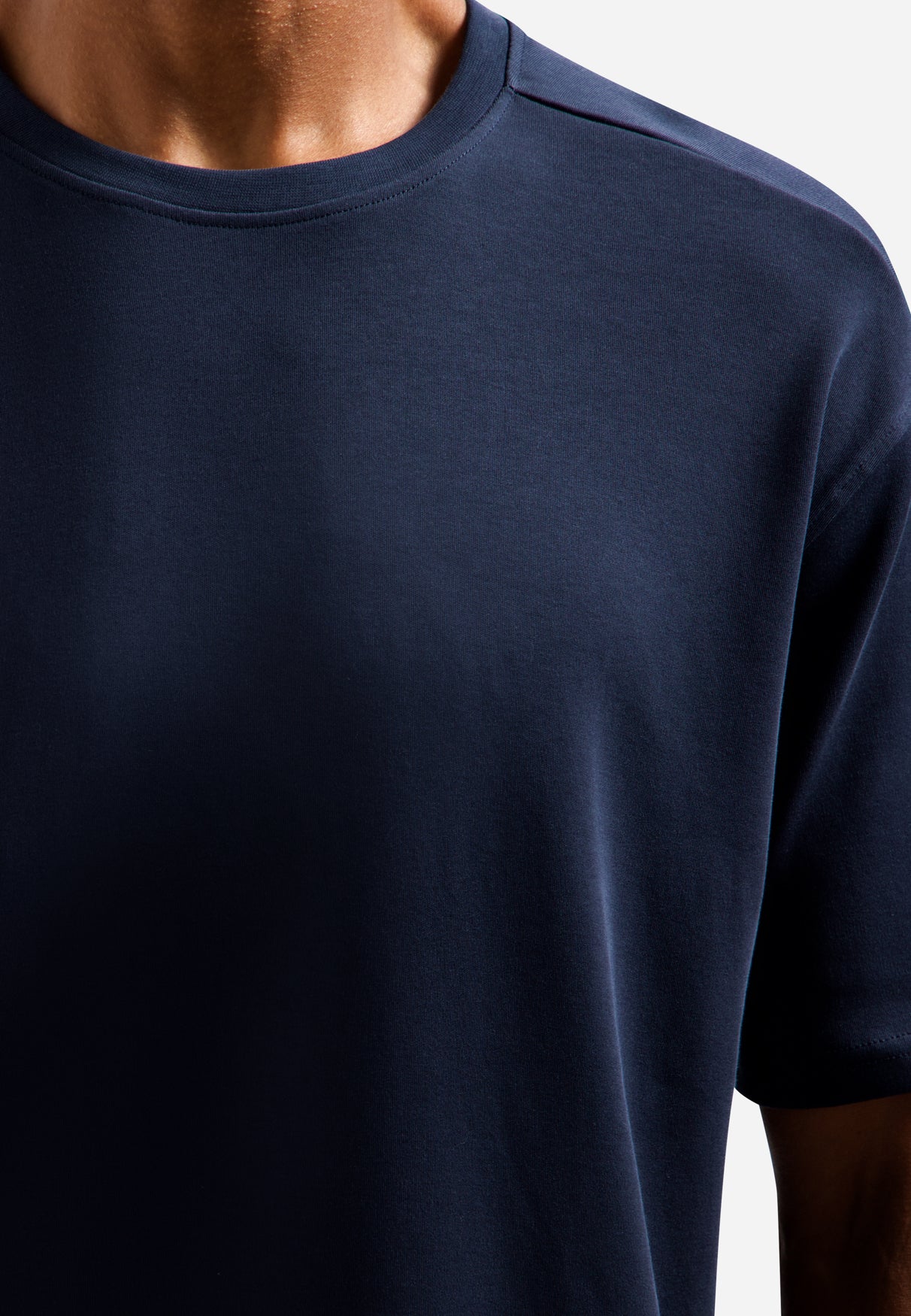 Interlock T-shirt with round neck. | Night
